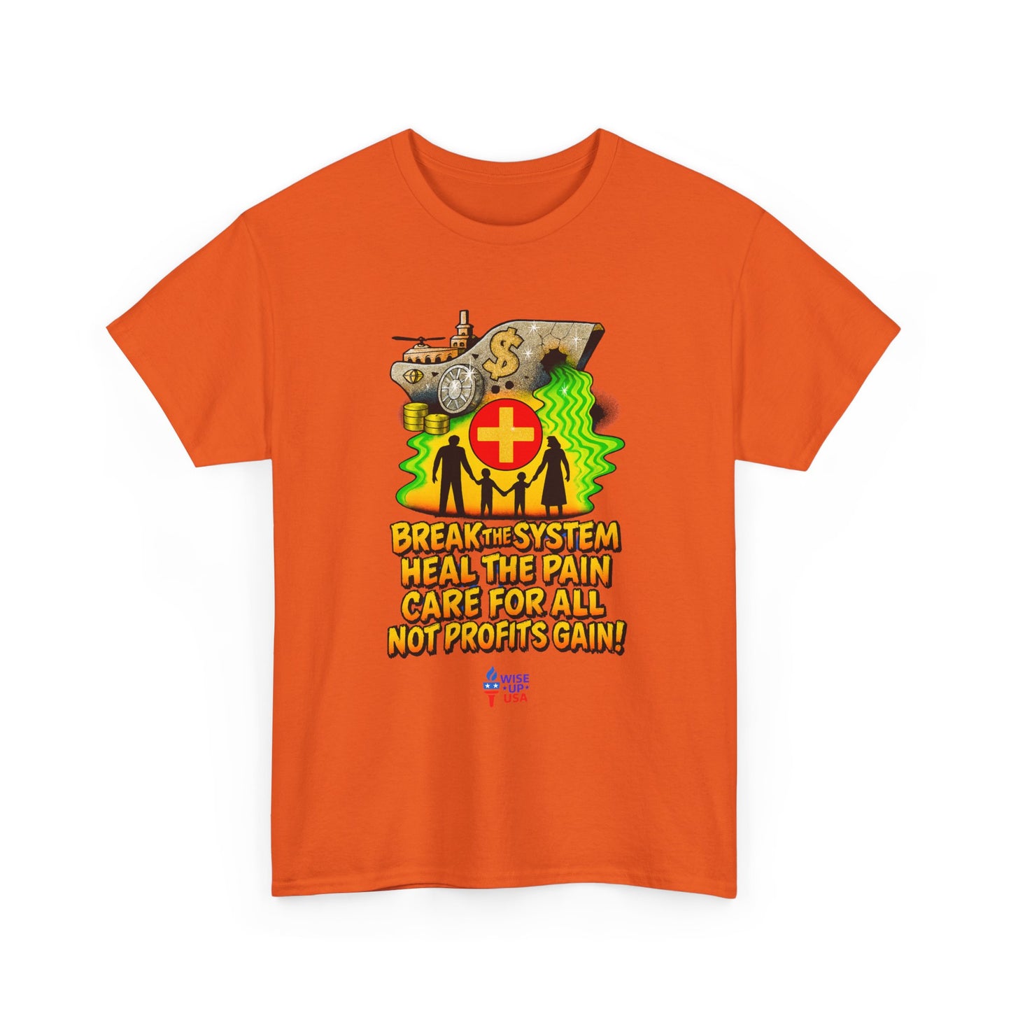 Unisex Heavy Cotton Tee with Care for All '26, Design, Election Day Apparel, Revolution, Gift for Activists, Midterm 26, Health Insurance