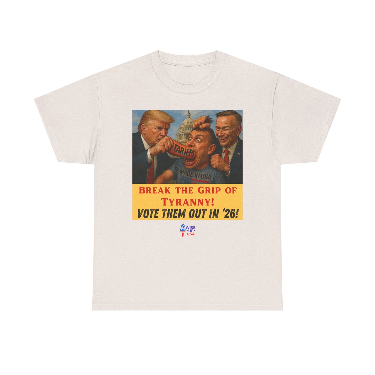 Unisex Heavy Cotton Tee with Break the Grip '26, Design, Election Day Apparel, Revolution, Gift for Activists, Midterm 26, Health Insurance