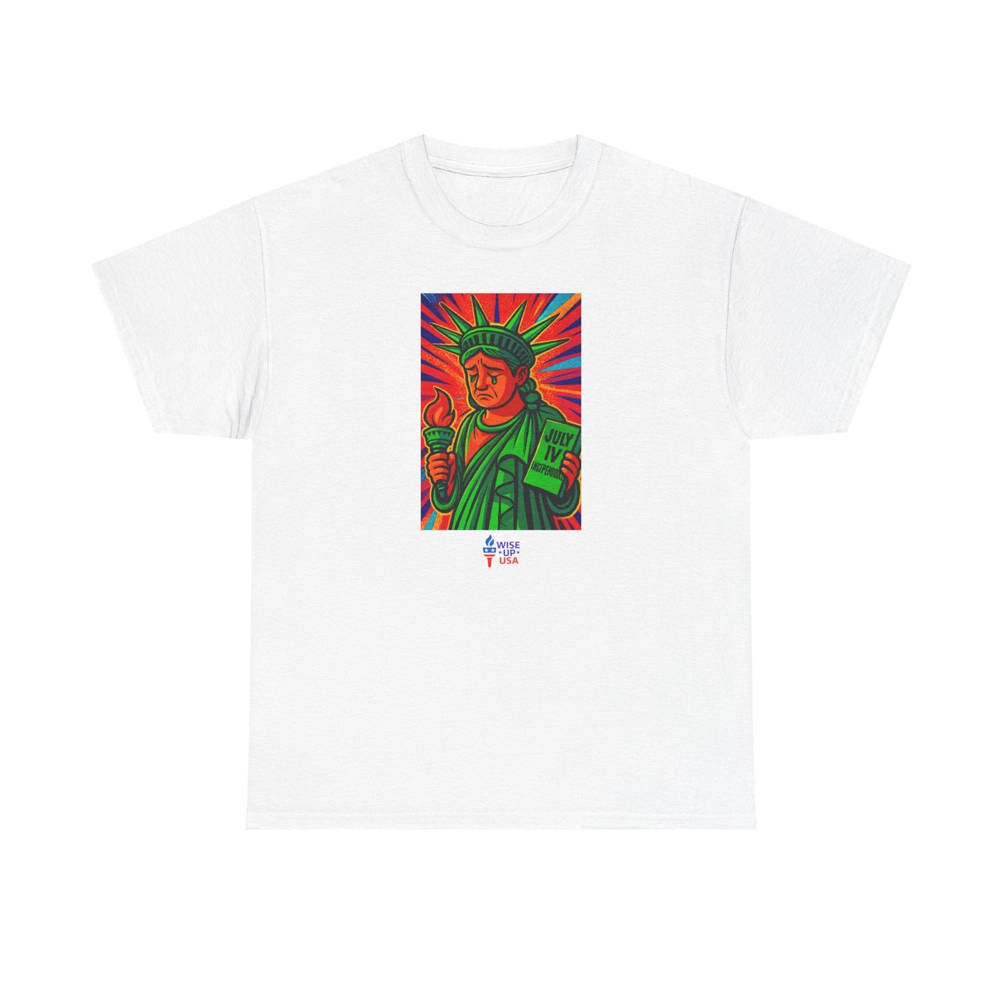 Unisex Heavy Cotton Tee with Patriotic, Trump Shamed Statue, Design, Election Day Apparel, Revolution, Gift for Activists, Midterm 26