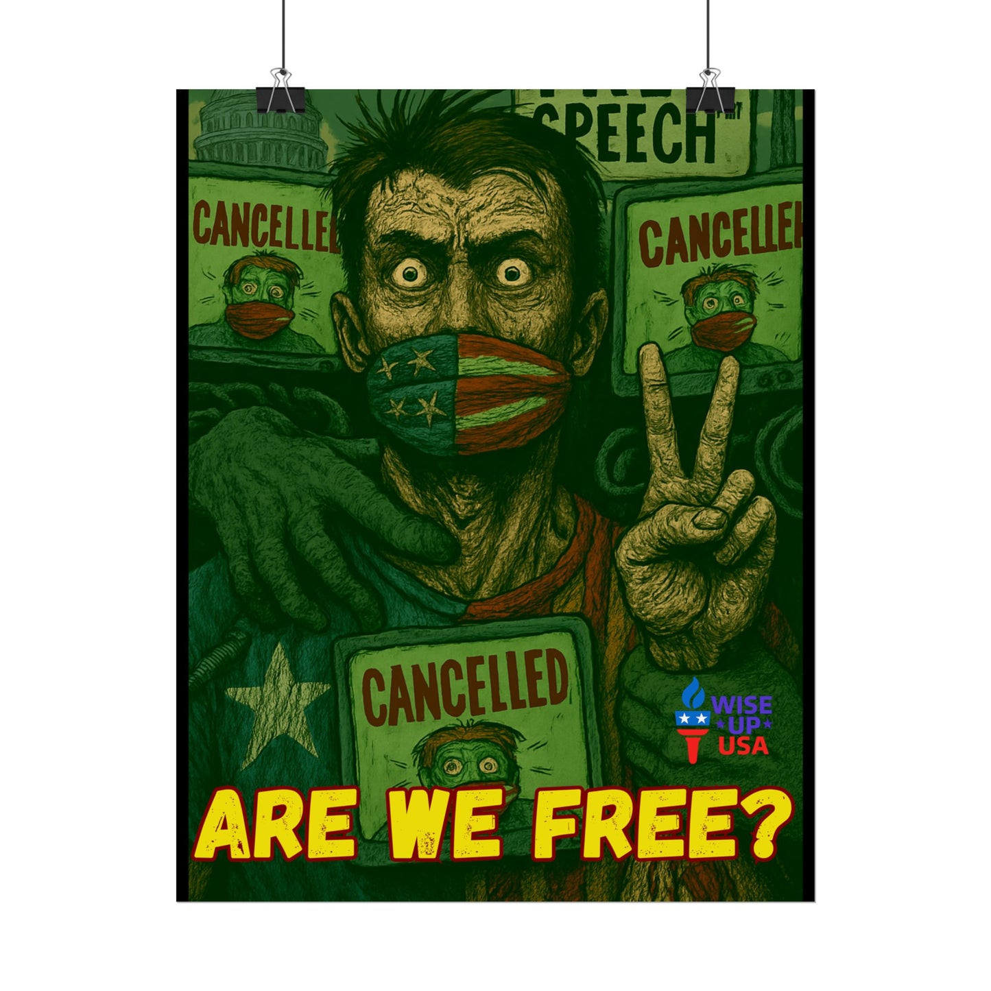Protest Poster, Stop Cancel Culture Design, Activist Wall Art, Bold Political Message, Dorm Room Decor, Office Art, Election Season Sign