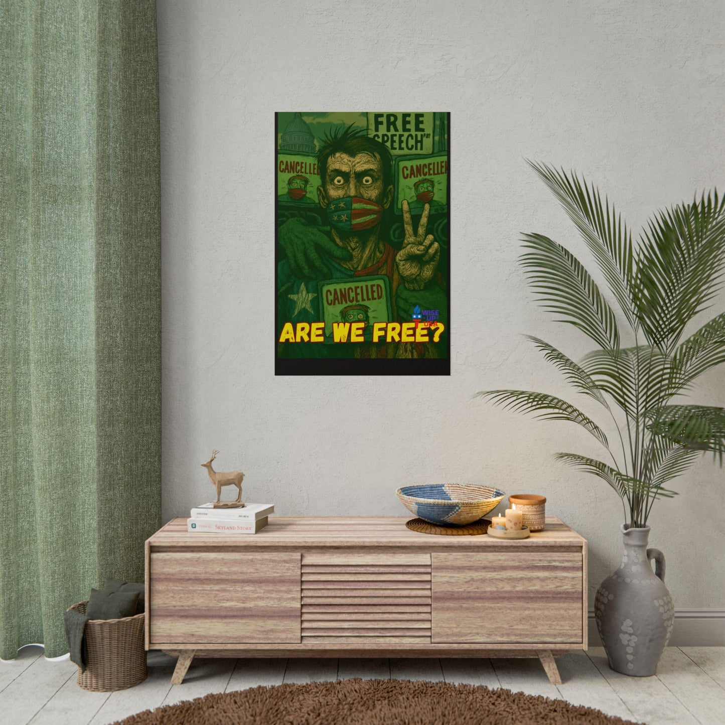 Protest Poster, Stop Cancel Culture Design, Activist Wall Art, Bold Political Message, Dorm Room Decor, Office Art, Election Season Sign