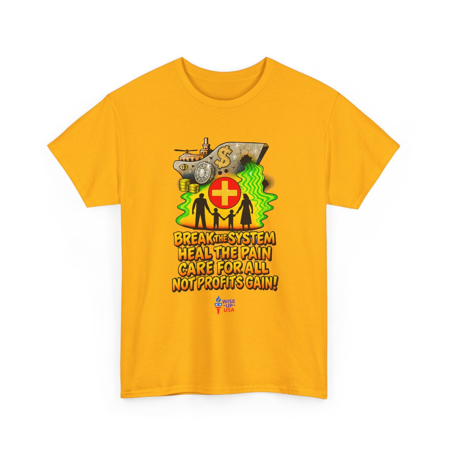 Unisex Heavy Cotton Tee with Care for All '26, Design, Election Day Apparel, Revolution, Gift for Activists, Midterm 26, Health Insurance