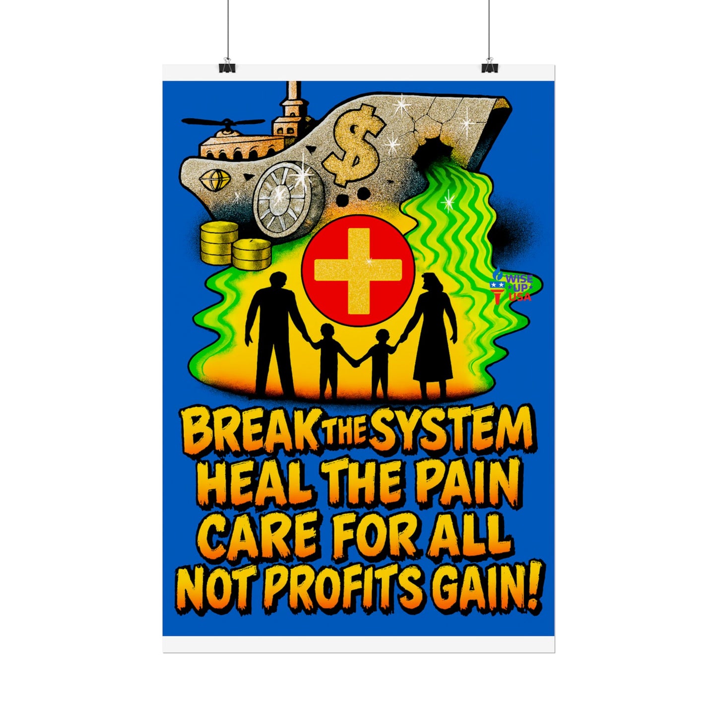 Colorful Protest Art Poster, Care for ALL in 26, Activism Wall Art, Political Prints, Universal Health Care, Midterm Elections, oust elite