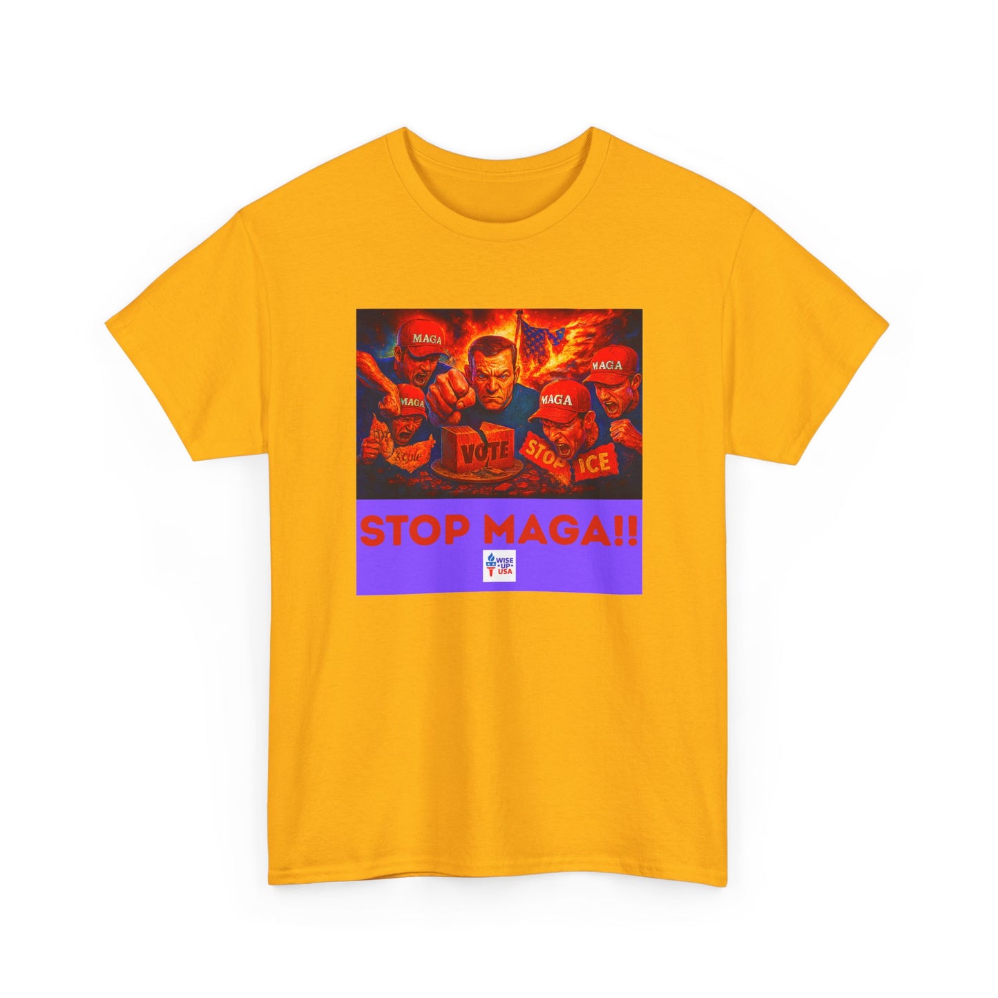 STOP MAGA '26 Unisex Heavy Cotton Tee - Election Day Apparel, Stop Trump - Gift for Activists, Midterm 26 - Rid of Republicans, Stop ICE,