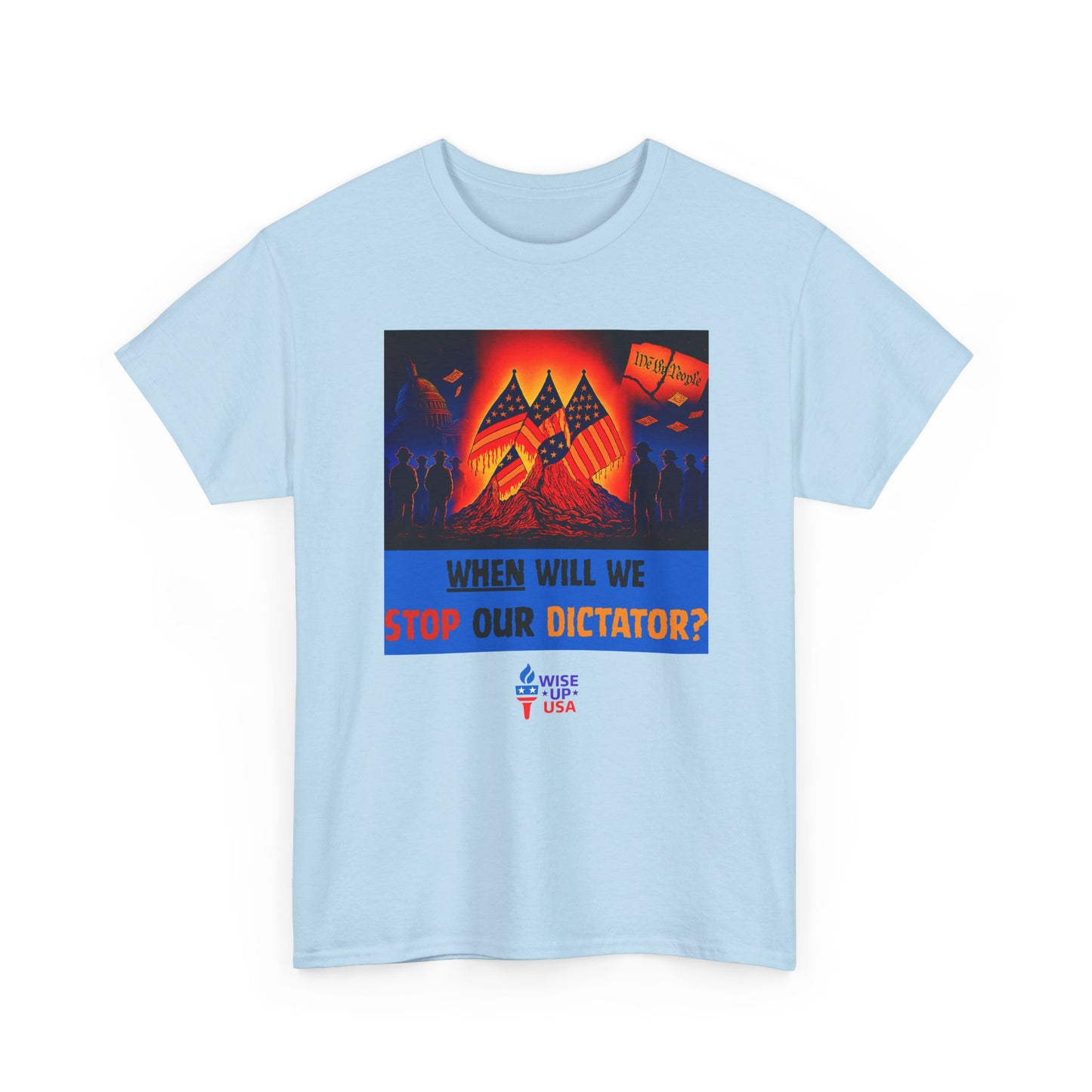 Unisex Heavy Cotton Tee with Stop Dictator '26, Design, Election Day Apparel, Stop Trump, Gift for Activists, Midterm 26, Stop Maga, Freedom