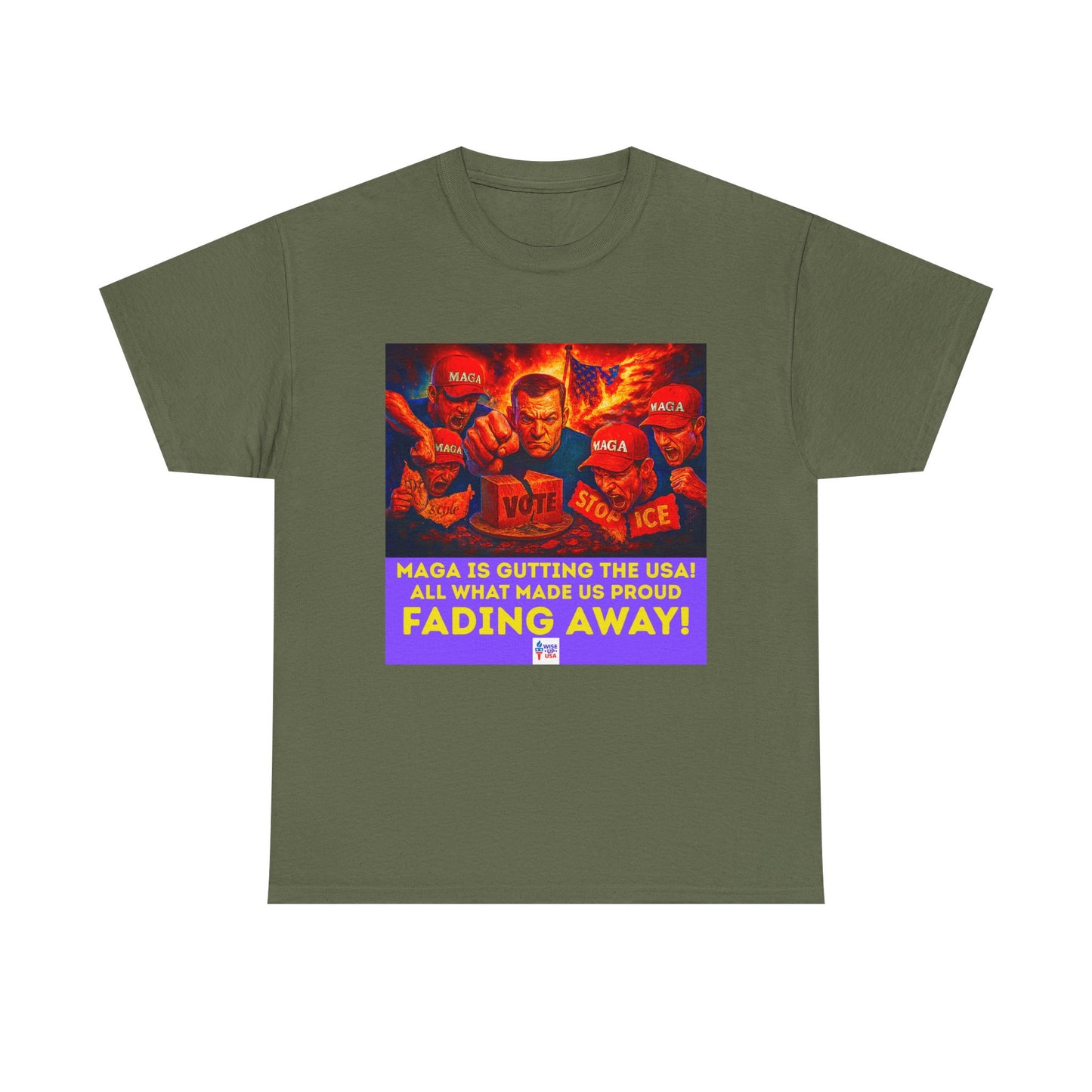 STOP MAGA '26 Fading Away Unisex Heavy Cotton Tee - Election Day Apparel, Stop Trump - Midterm 26 - Rid of Republicans, Stop ICE,