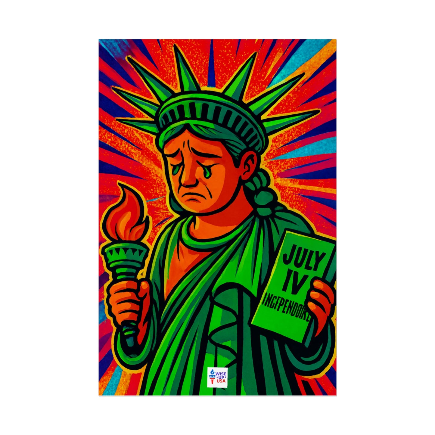 Colorful Protest Art Poster, Trump Shamed Statue of Liberty, Activism Wall Art, Educational Prints, Gift for Teachers and Students