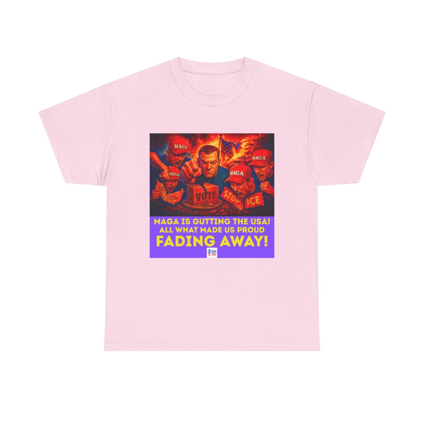 STOP MAGA '26 Fading Away Unisex Heavy Cotton Tee - Election Day Apparel, Stop Trump - Midterm 26 - Rid of Republicans, Stop ICE,