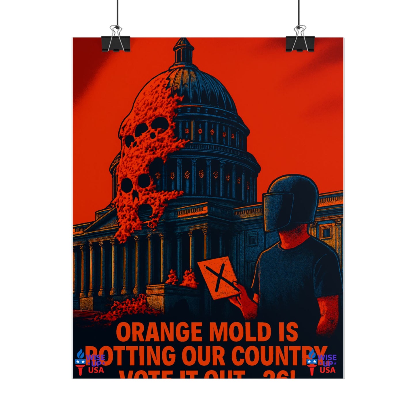 Colorful Protest Art Poster, Capitol Mold in 26, Activism Wall Art, Political Prints, Universal Health Care, Midterm Elections, oust elite