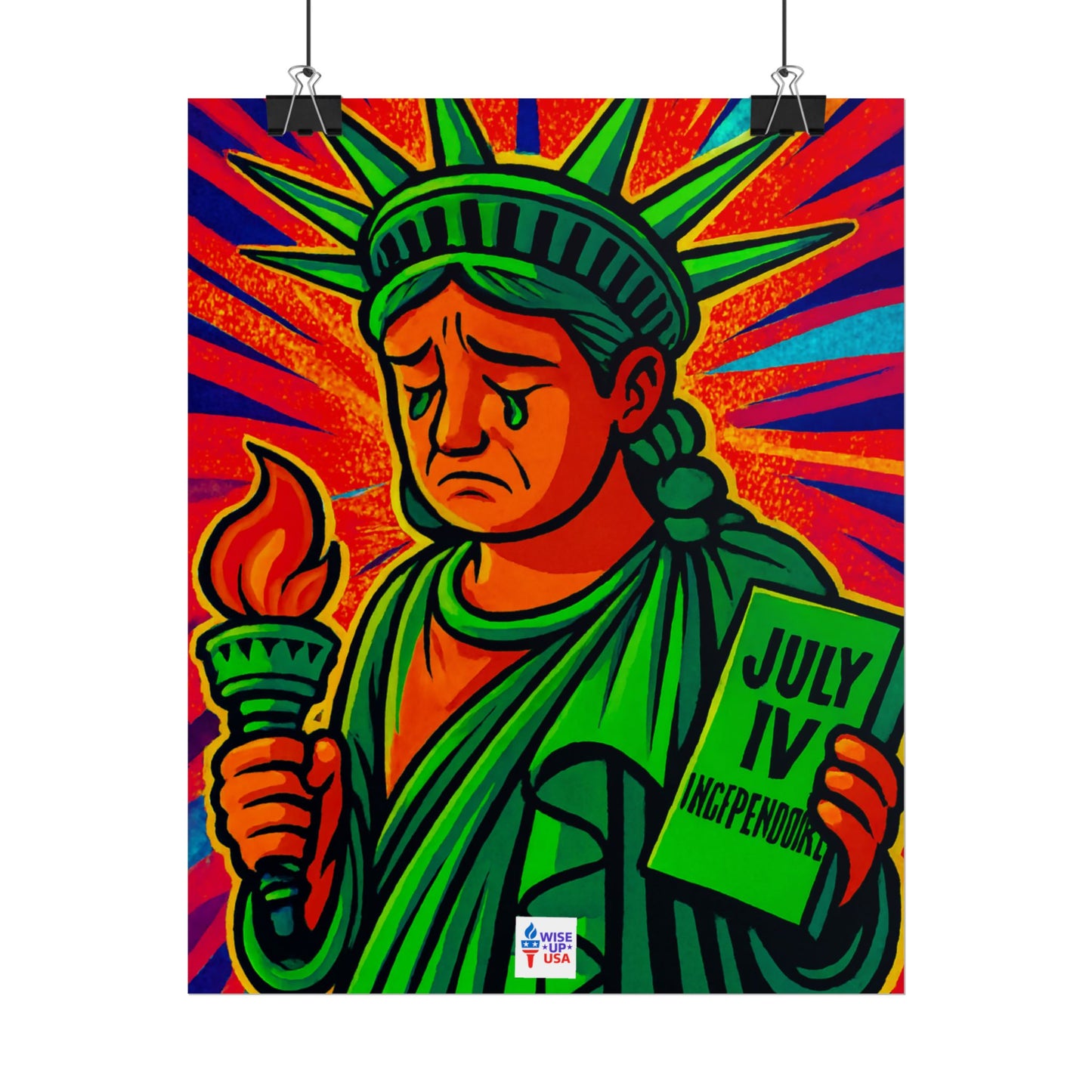 Colorful Protest Art Poster, Trump Shamed Statue of Liberty, Activism Wall Art, Educational Prints, Gift for Teachers and Students