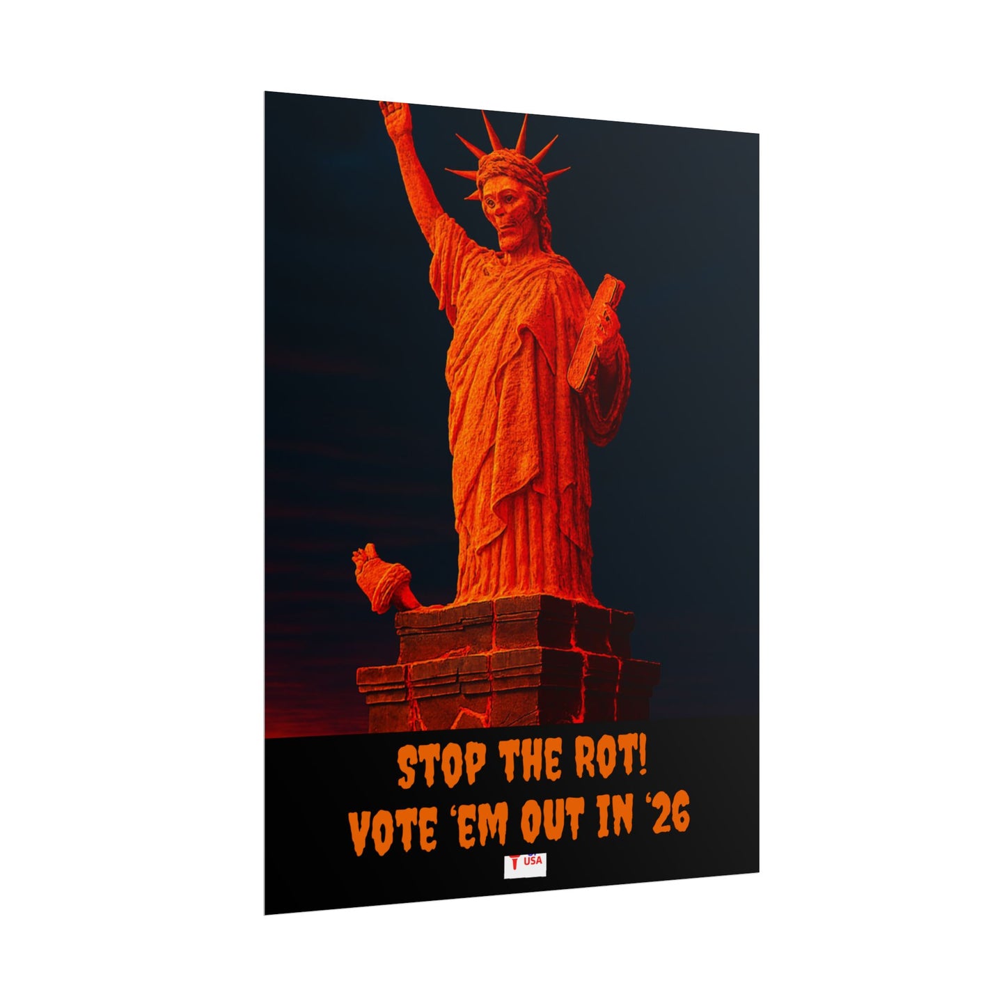 Colorful Protest Art Poster, Mold Rot Statue of Liberty, Activism Wall Art, Political Activist Prints, Vote Congress OUT, Midterms