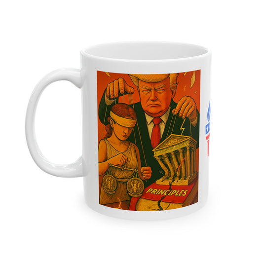 Supreme Court Controlled By Trump Ceramic Mug, Political Gift for Activists, Elections Decor, Patriotic Coffee Cup, Voting Rights Advocate