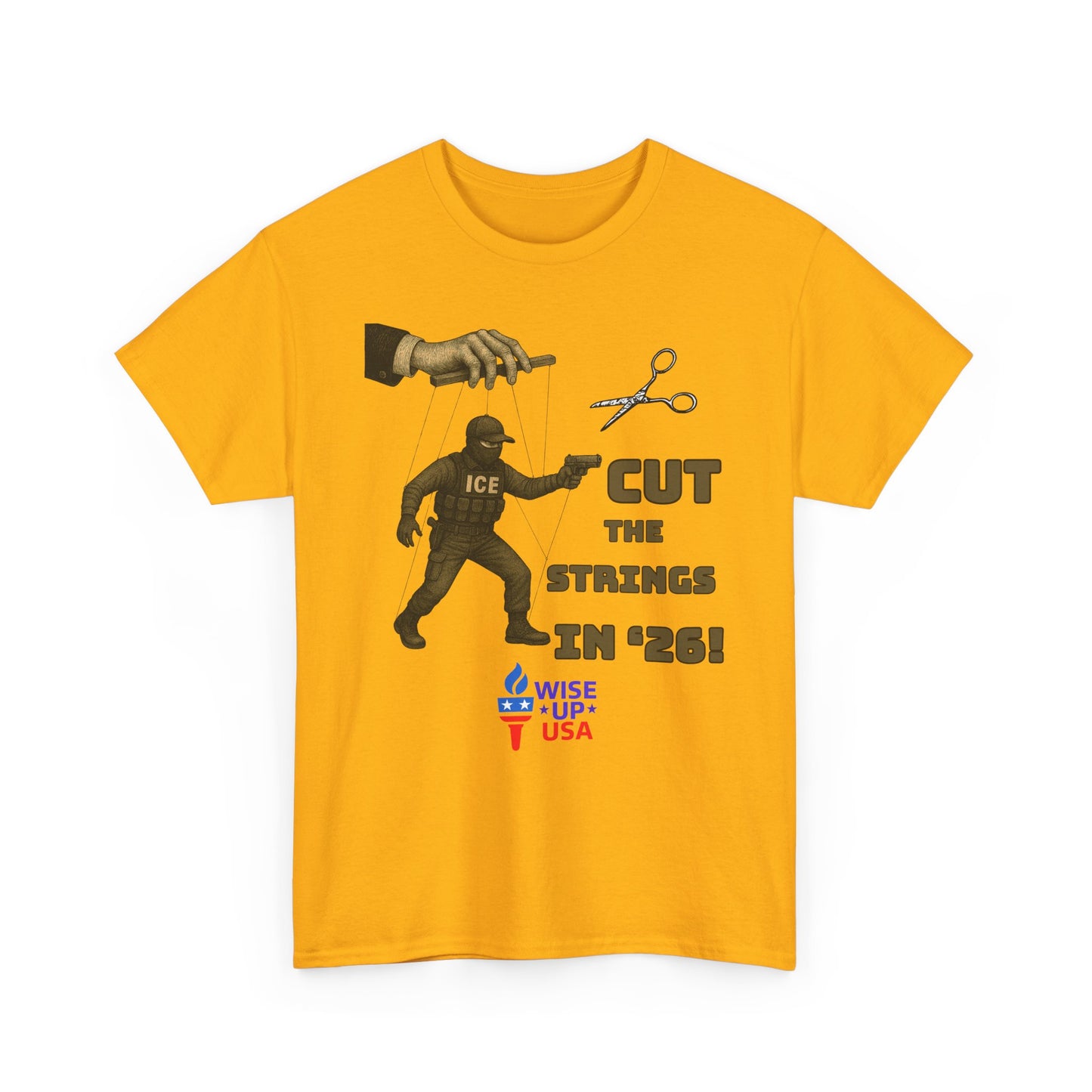Cut the Strings in '26 Design, Midterm Election Shirt, Election Day Apparel, USA Pride Tee, Gift for Activists, Unisex Heavy cotton tee