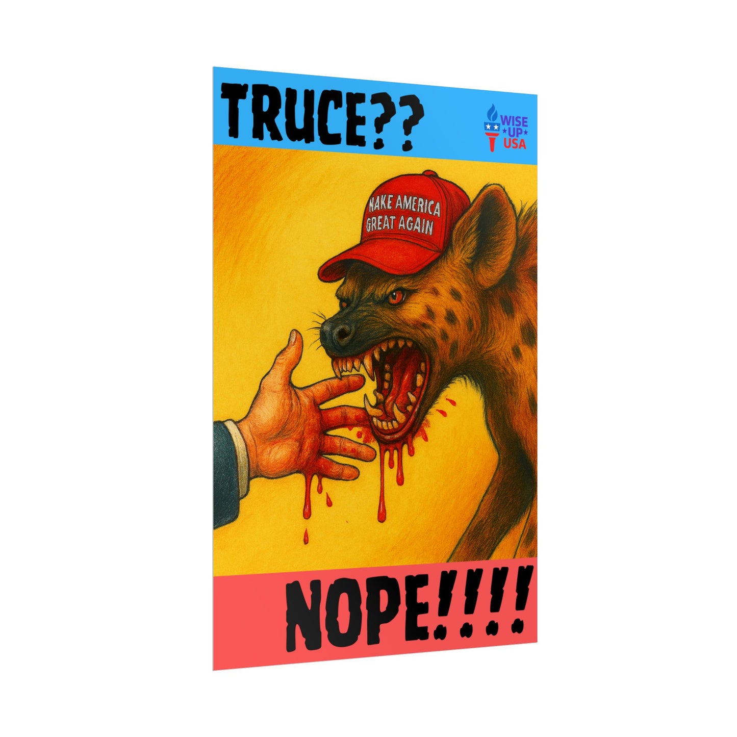 Protest Poster, Truce Nope design, Activist Art, Bold Political Message, Election Season Sign, We cannot back down, Stop MAGA