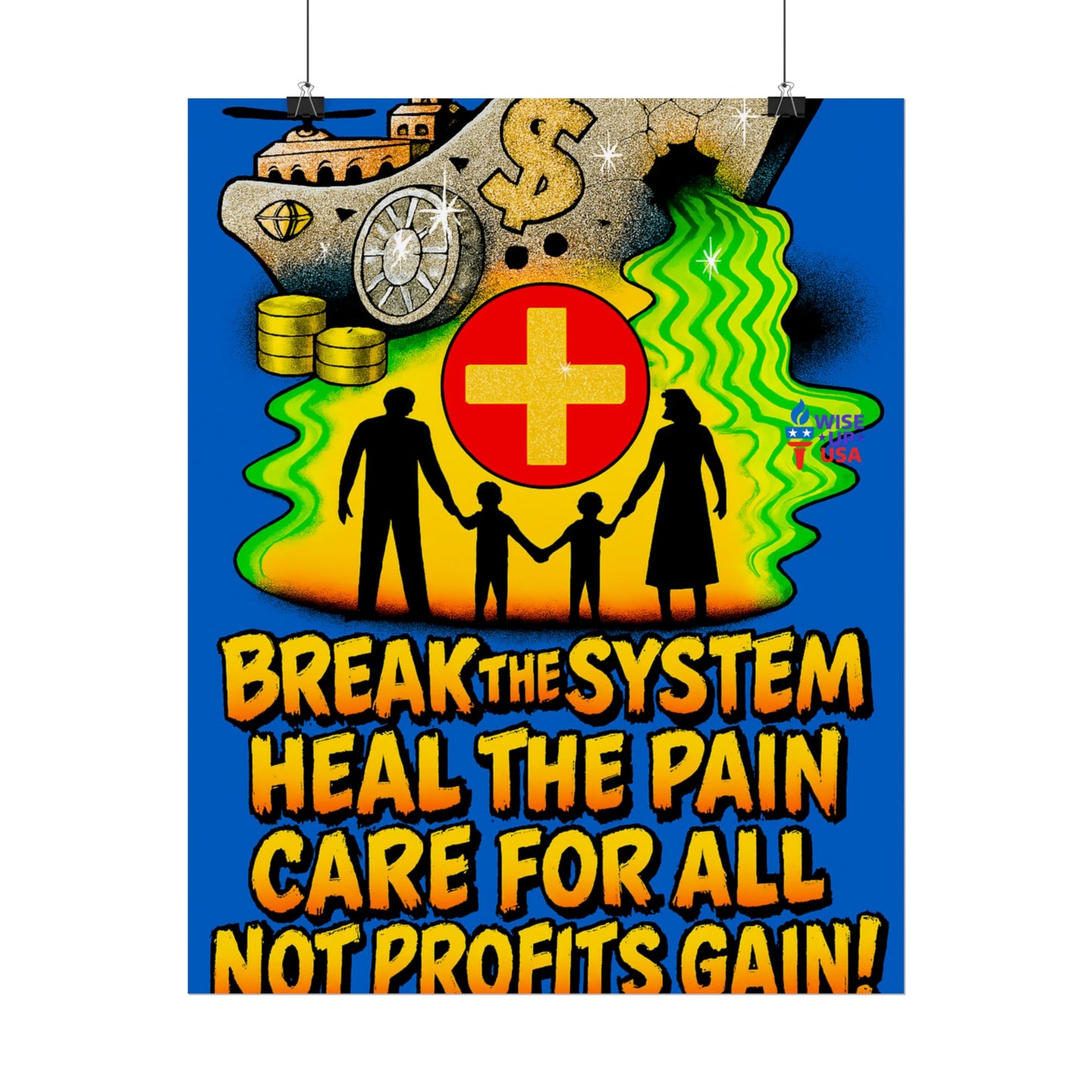 Colorful Protest Art Poster, Care for ALL in 26, Activism Wall Art, Political Prints, Universal Health Care, Midterm Elections, oust elite