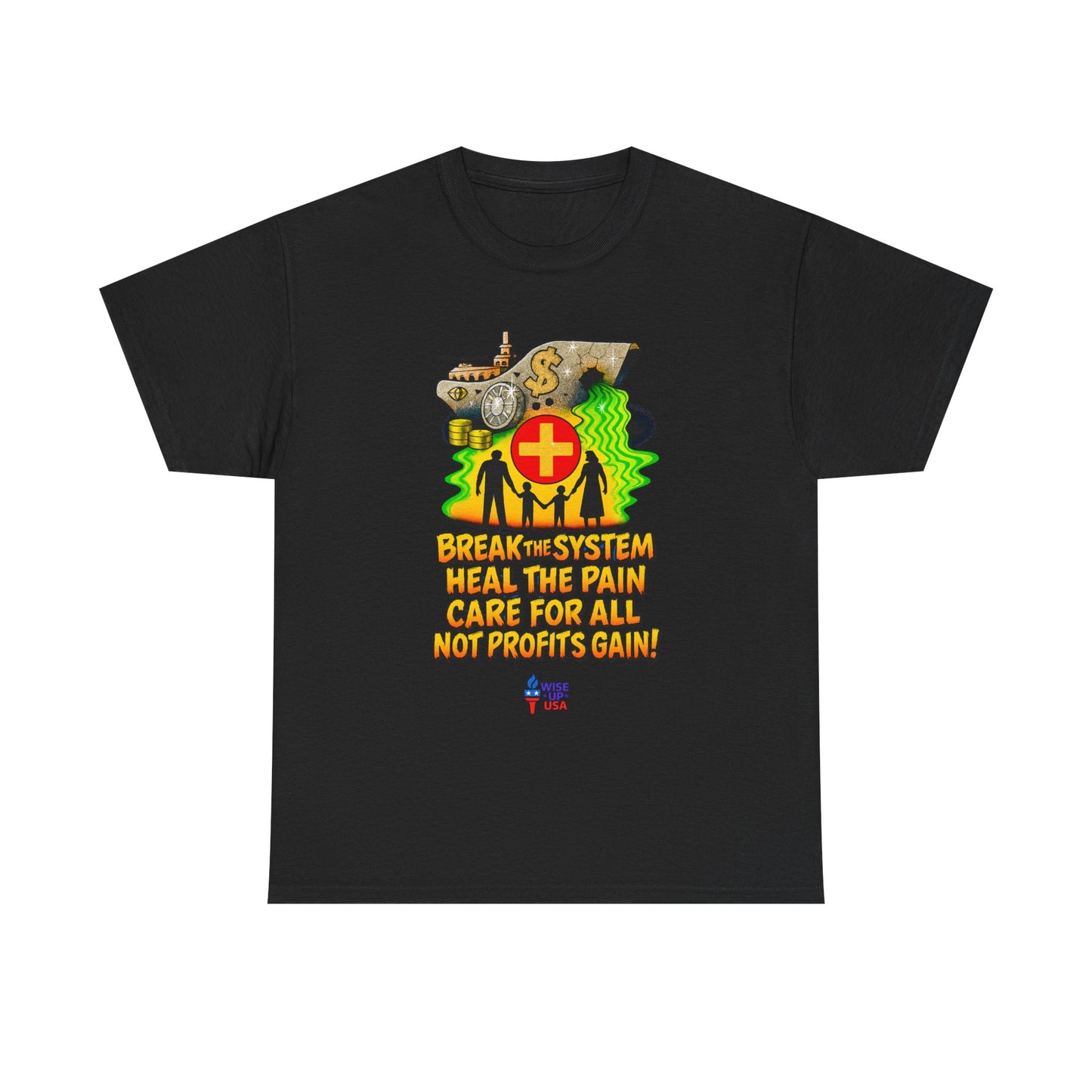 Unisex Heavy Cotton Tee with Care for All '26, Design, Election Day Apparel, Revolution, Gift for Activists, Midterm 26, Health Insurance