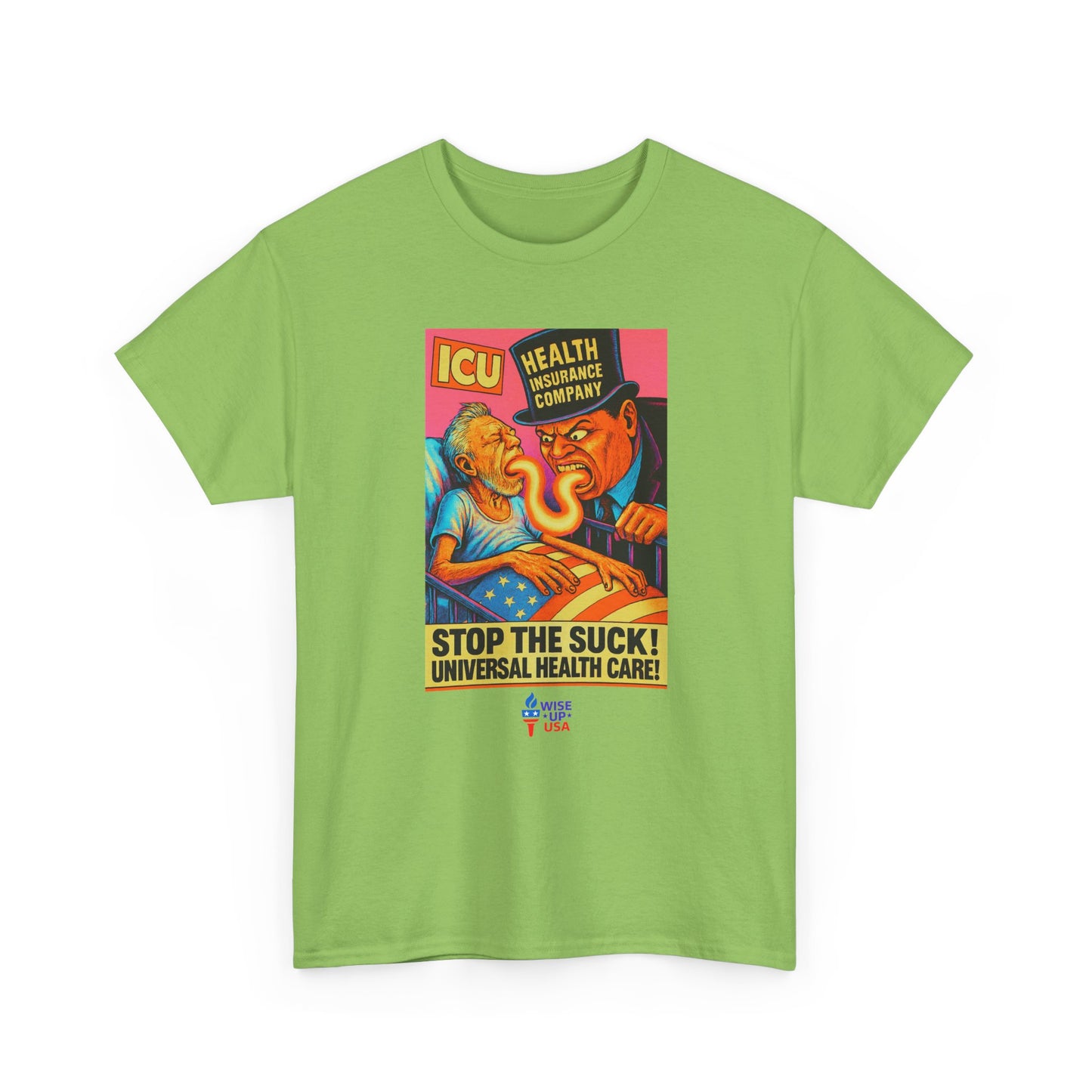 Unisex Heavy Cotton Tee with Stop the Suck! '26, Design, Election Day Apparel, Revolution, Gift for Activists, Midterm 26, Health Insurance