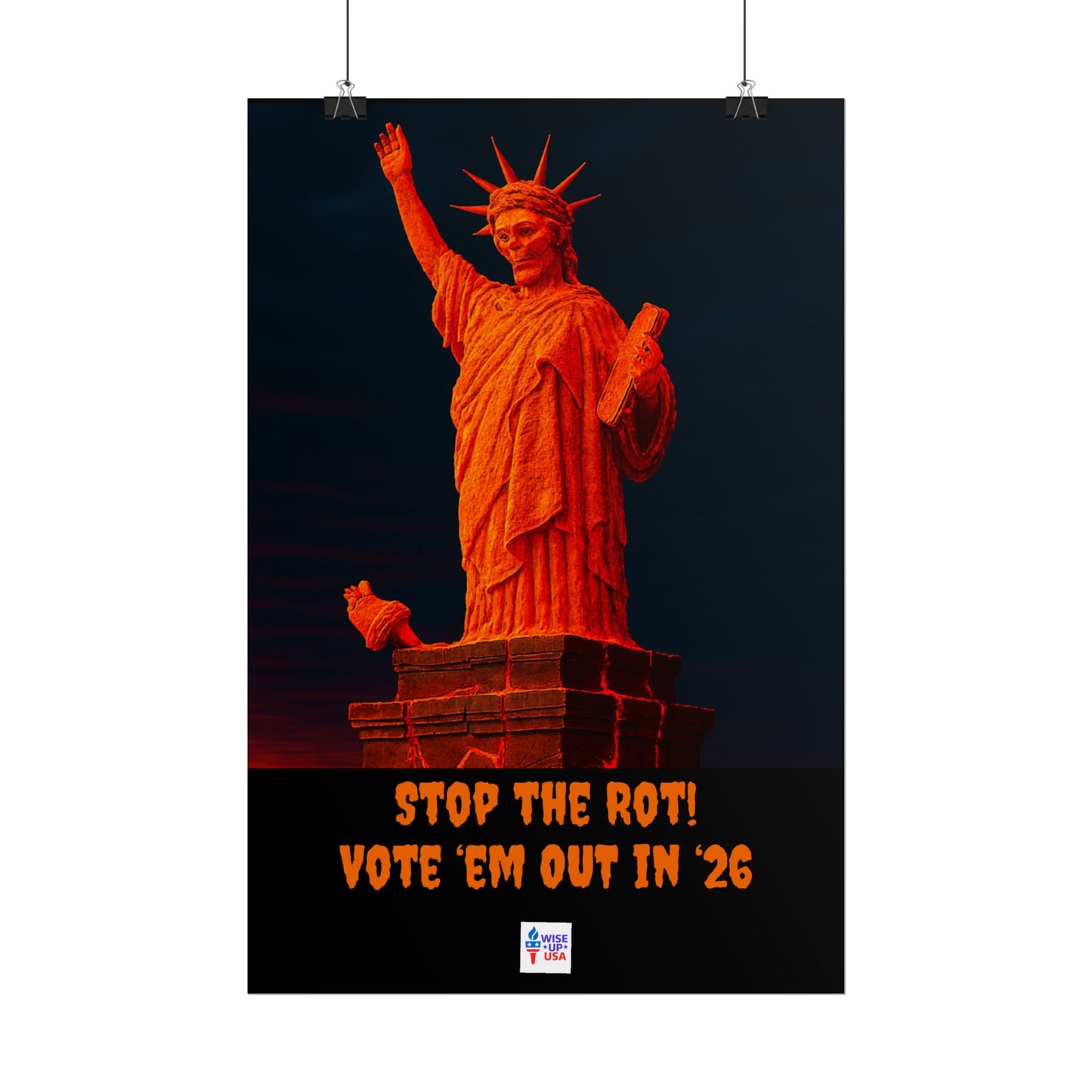 Colorful Protest Art Poster, Mold Rot Statue of Liberty, Activism Wall Art, Political Activist Prints, Vote Congress OUT, Midterms