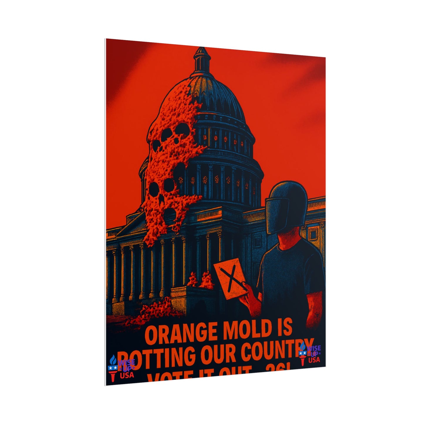 Colorful Protest Art Poster, Capitol Mold in 26, Activism Wall Art, Political Prints, Universal Health Care, Midterm Elections, oust elite