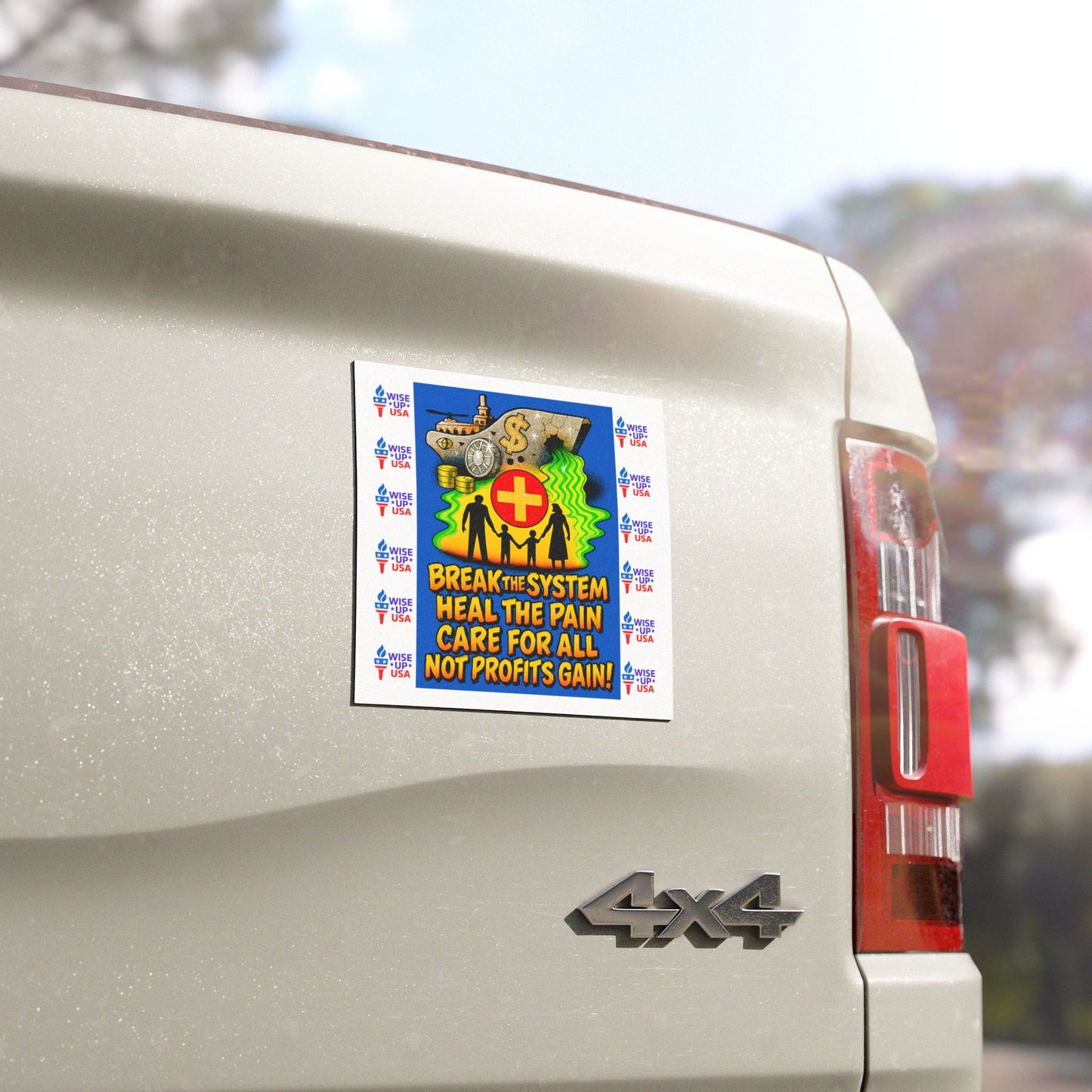 Political Car Magnets, USA Election Decor, Fun Vehicle Accessory, Gift for Activists, Care for ALL in 26, Wise Up USA, Midterm Elections