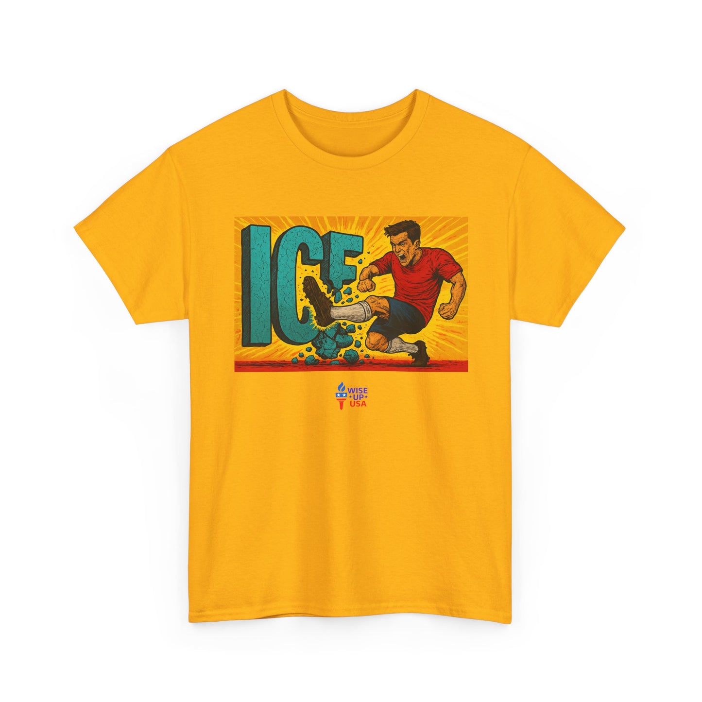 Unisex Heavy Cotton Tee with Kick Ice! '26, Design, Election Day Apparel, Revolution, Gift for Activists, Midterm 26, Stop ice