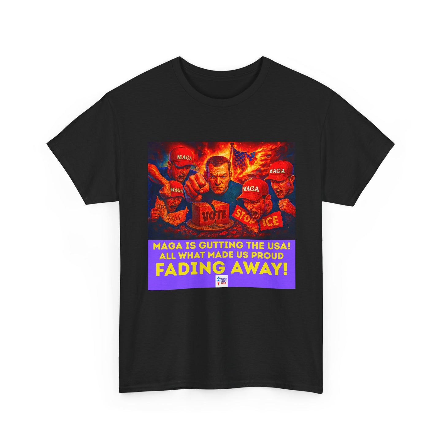 STOP MAGA '26 Fading Away Unisex Heavy Cotton Tee - Election Day Apparel, Stop Trump - Midterm 26 - Rid of Republicans, Stop ICE,