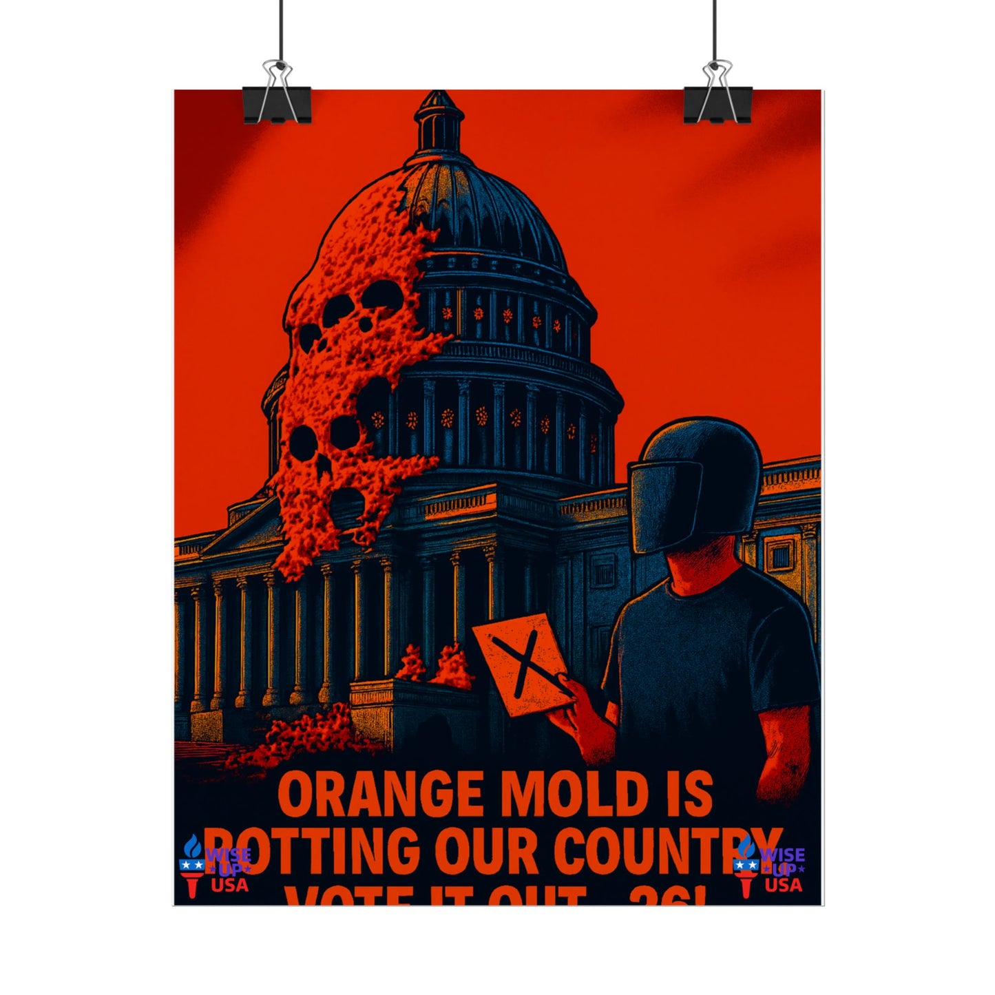Colorful Protest Art Poster, Capitol Mold in 26, Activism Wall Art, Political Prints, Universal Health Care, Midterm Elections, oust elite