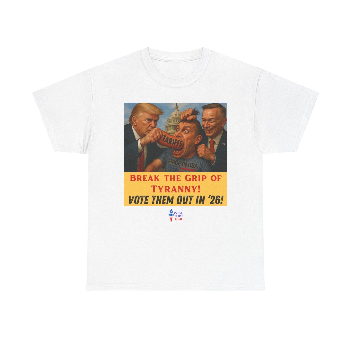 Unisex Heavy Cotton Tee with Break the Grip '26, Design, Election Day Apparel, Revolution, Gift for Activists, Midterm 26, Health Insurance