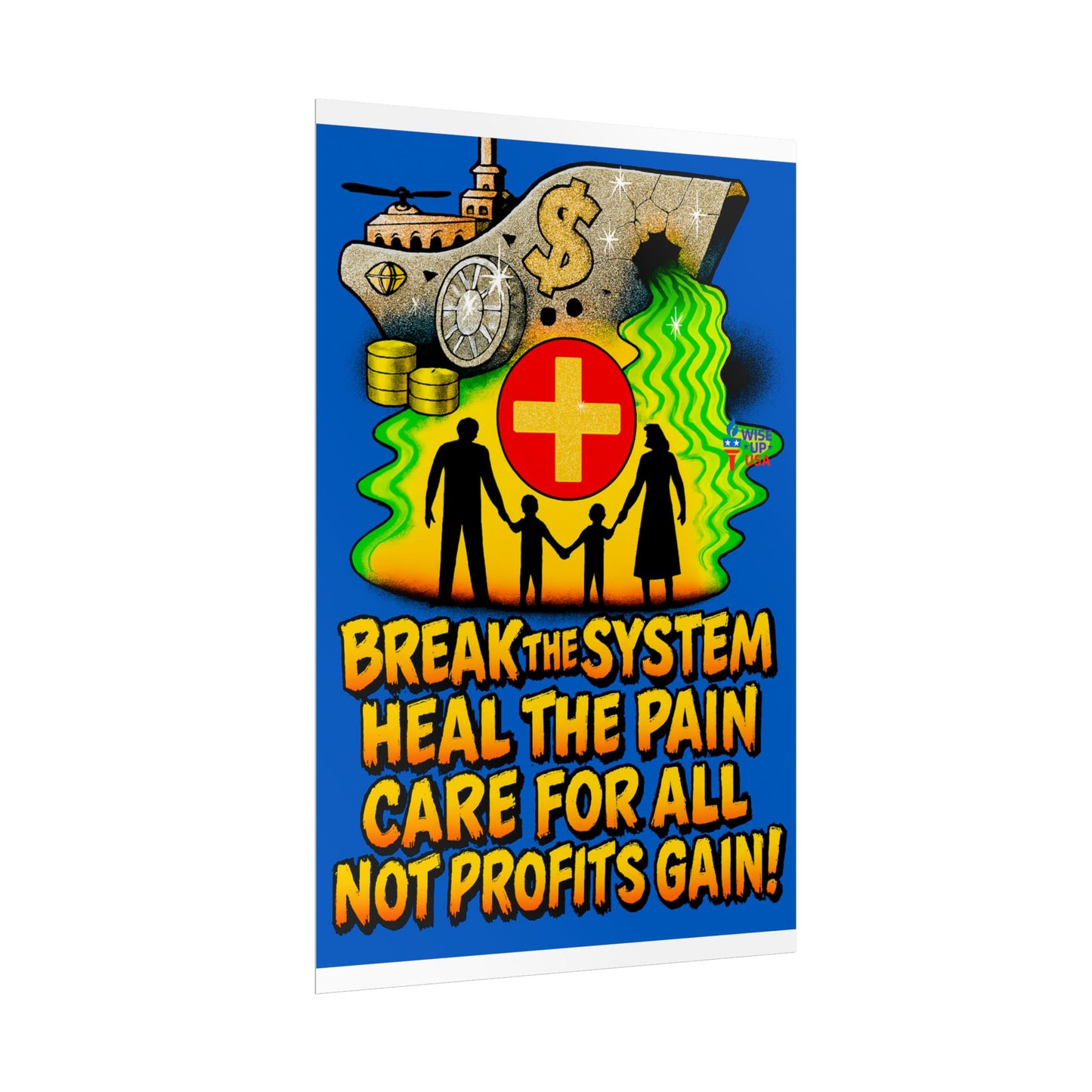 Colorful Protest Art Poster, Care for ALL in 26, Activism Wall Art, Political Prints, Universal Health Care, Midterm Elections, oust elite