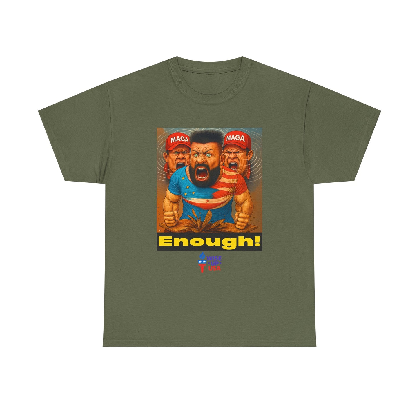 Enough MAGA! Unisex Heavy Cotton Tee, Election Day Apparel Activists, Against Trump, Republicans, and MAGA, Resistance, No MAGA, Propaganda