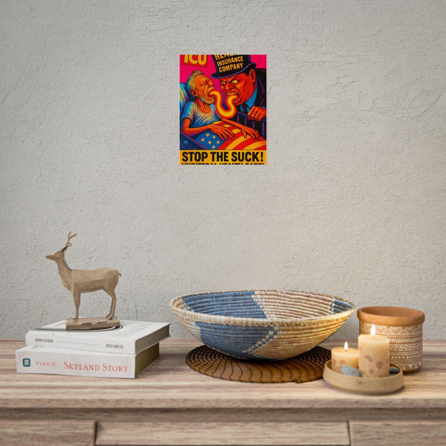 Colorful Protest Art Poster, Stop the Suck in 26, Activism Wall Art, Political Prints, Universal Health Care, Midterm Elections, oust elite