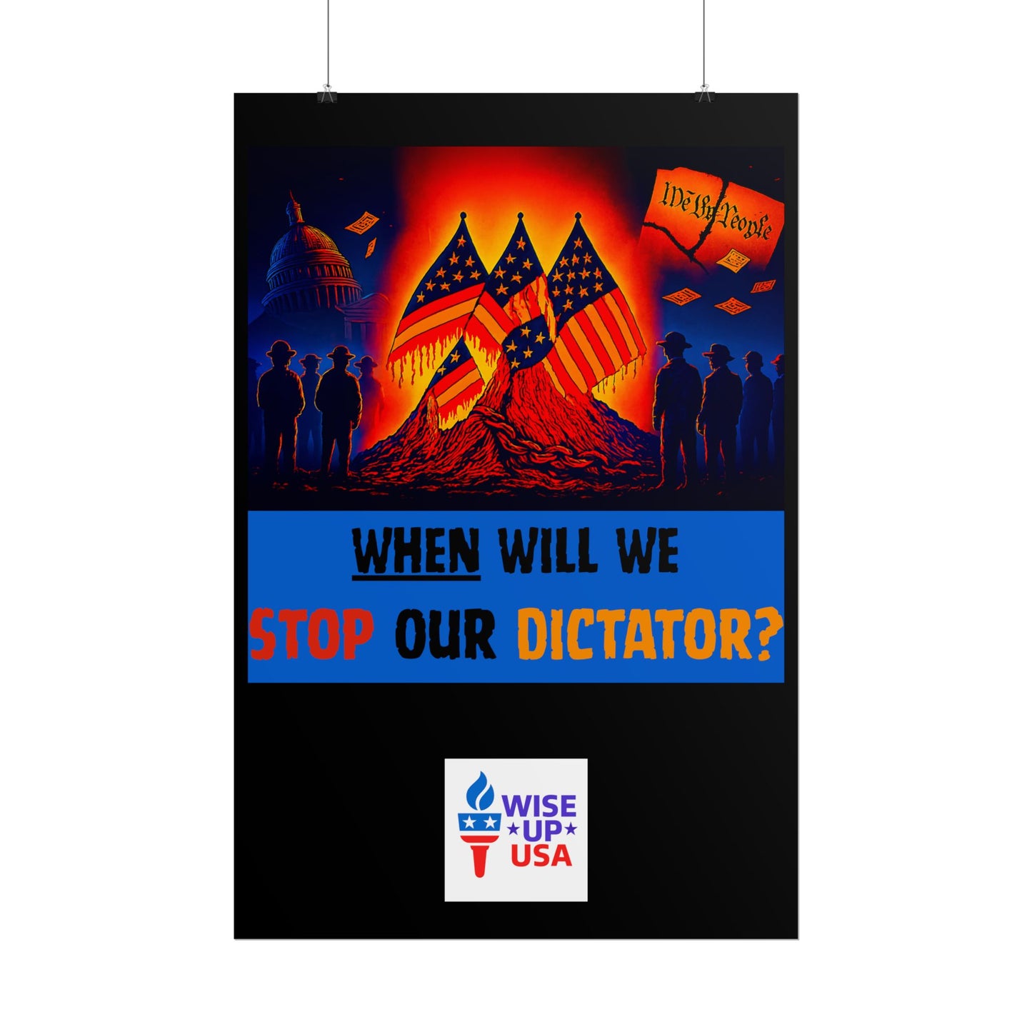 Colorful Protest Art Poster, Stop Dictator, Activism Wall Art, Political Activist Prints, Vote Congress OUT, Midterms. Stop Trump and MAGA
