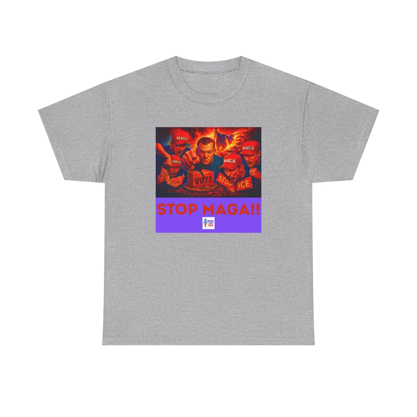 STOP MAGA '26 Unisex Heavy Cotton Tee - Election Day Apparel, Stop Trump - Gift for Activists, Midterm 26 - Rid of Republicans, Stop ICE,