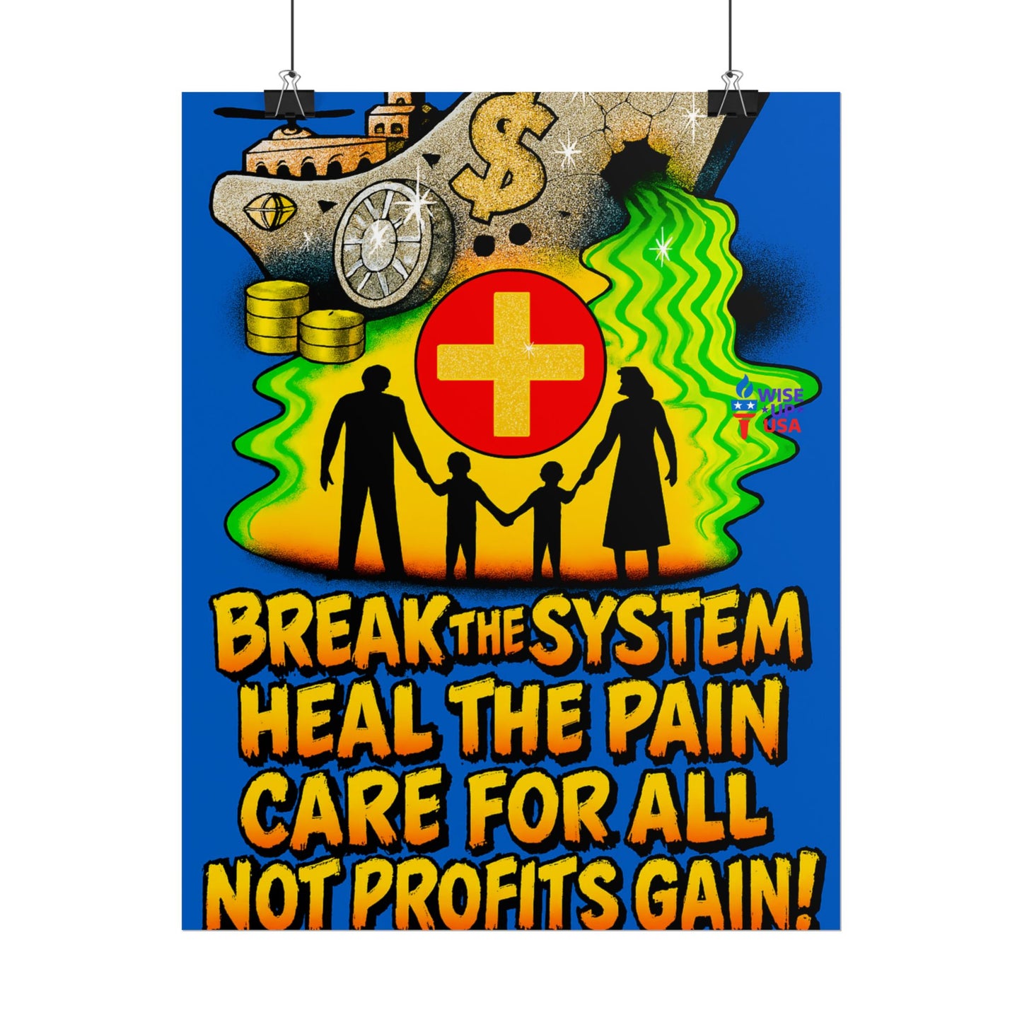 Colorful Protest Art Poster, Care for ALL in 26, Activism Wall Art, Political Prints, Universal Health Care, Midterm Elections, oust elite