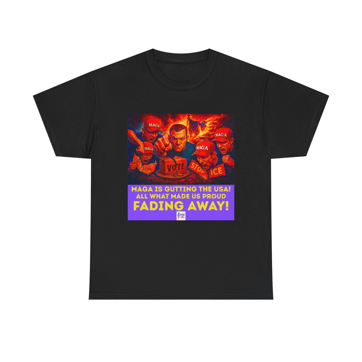 STOP MAGA '26 Fading Away Unisex Heavy Cotton Tee - Election Day Apparel, Stop Trump - Midterm 26 - Rid of Republicans, Stop ICE,