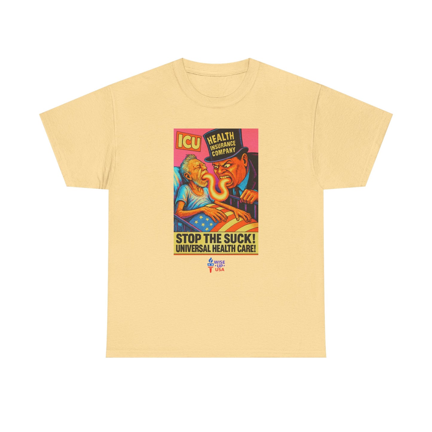 Unisex Heavy Cotton Tee with Stop the Suck! '26, Design, Election Day Apparel, Revolution, Gift for Activists, Midterm 26, Health Insurance