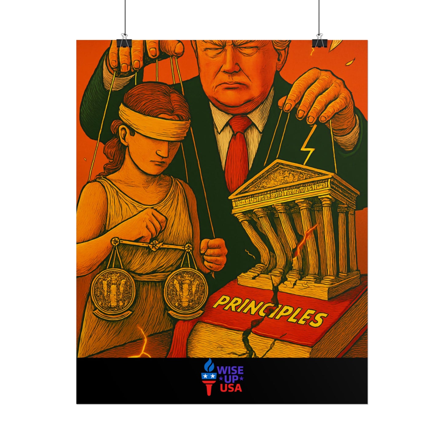 Protest Poster, Supreme Court Puppets Design, Activist Wall Art, Bold Political Message, Dorm Room Decor, Office Art, Election Season Sign
