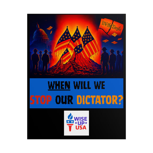 Colorful Protest Art Poster, Stop Dictator, Activism Wall Art, Political Activist Prints, Vote Congress OUT, Midterms. Stop Trump and MAGA