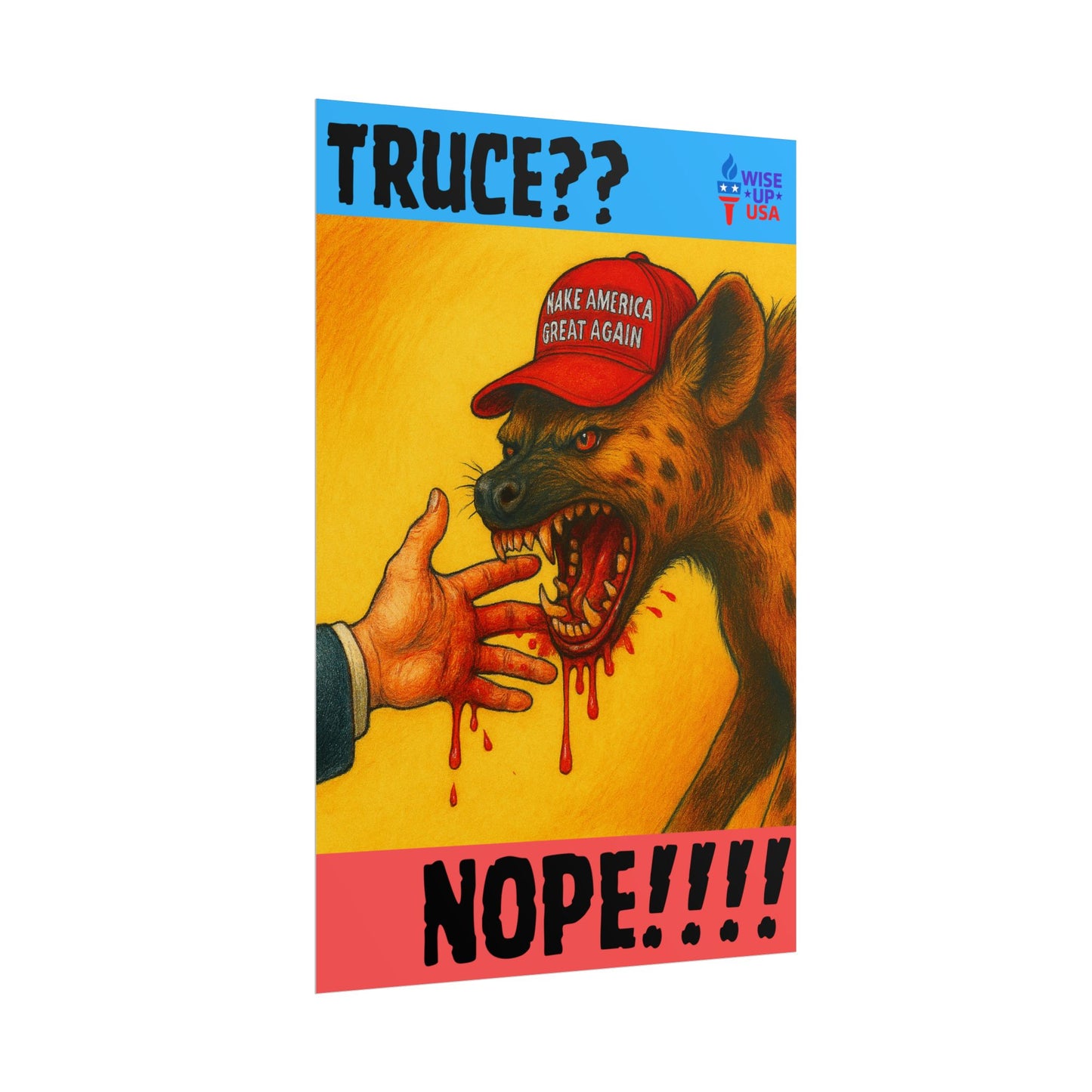 Protest Poster, Truce Nope design, Activist Art, Bold Political Message, Election Season Sign, We cannot back down, Stop MAGA