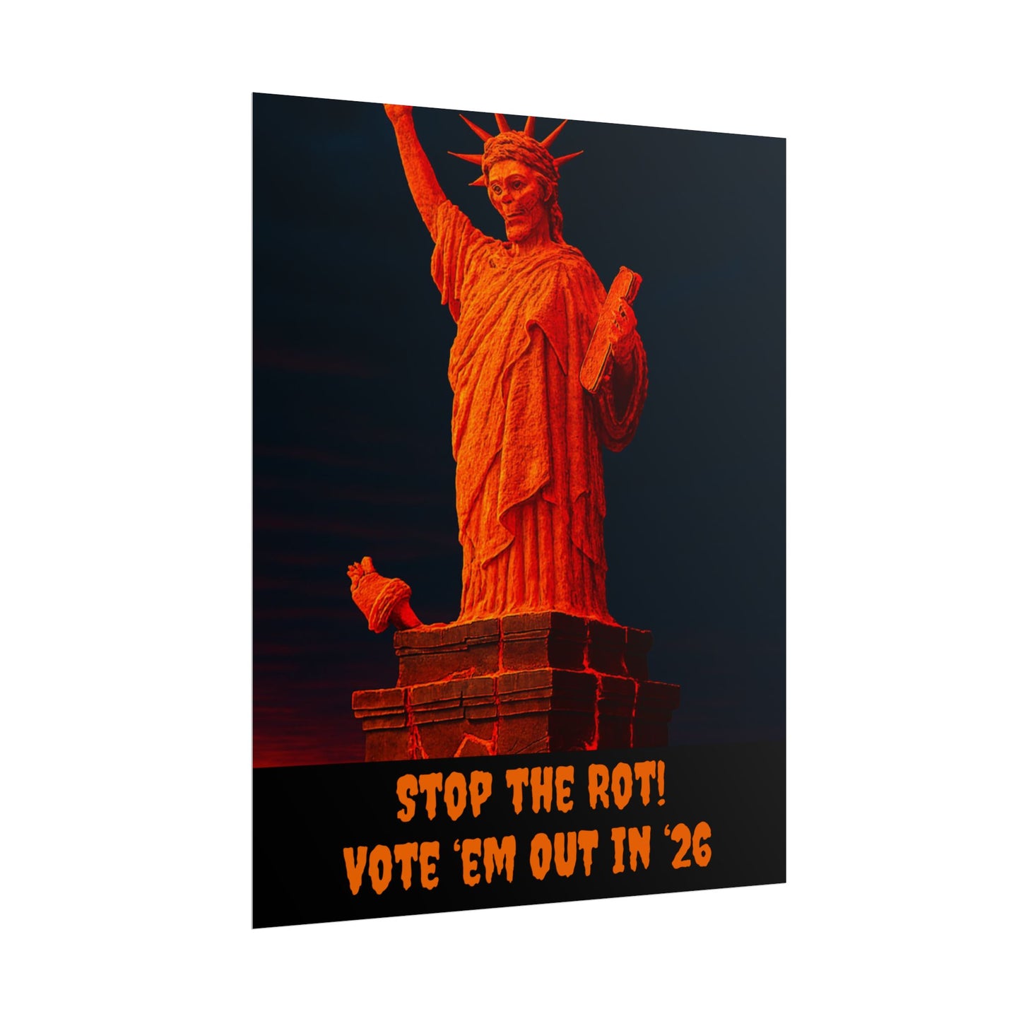 Colorful Protest Art Poster, Mold Rot Statue of Liberty, Activism Wall Art, Political Activist Prints, Vote Congress OUT, Midterms