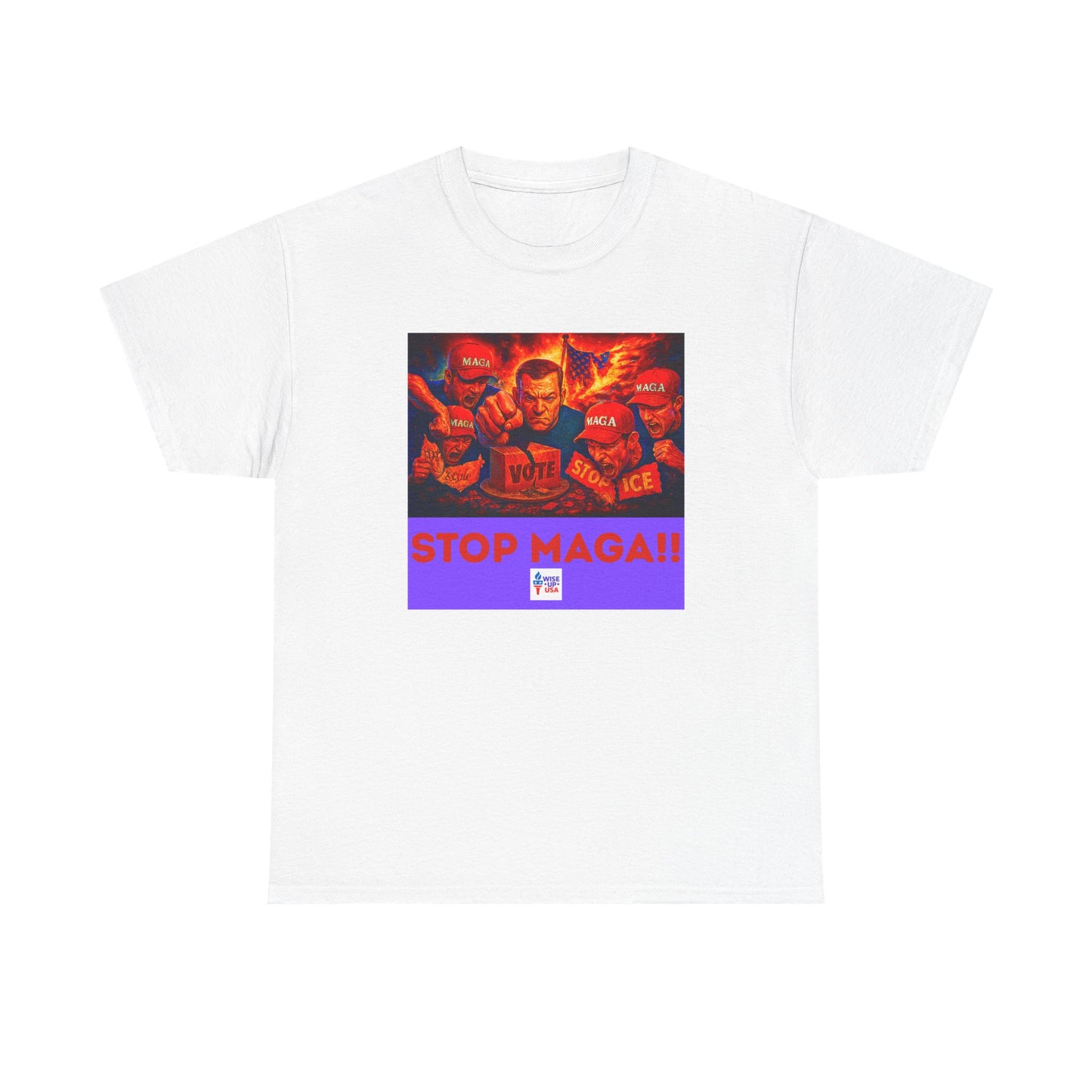 STOP MAGA '26 Unisex Heavy Cotton Tee - Election Day Apparel, Stop Trump - Gift for Activists, Midterm 26 - Rid of Republicans, Stop ICE,
