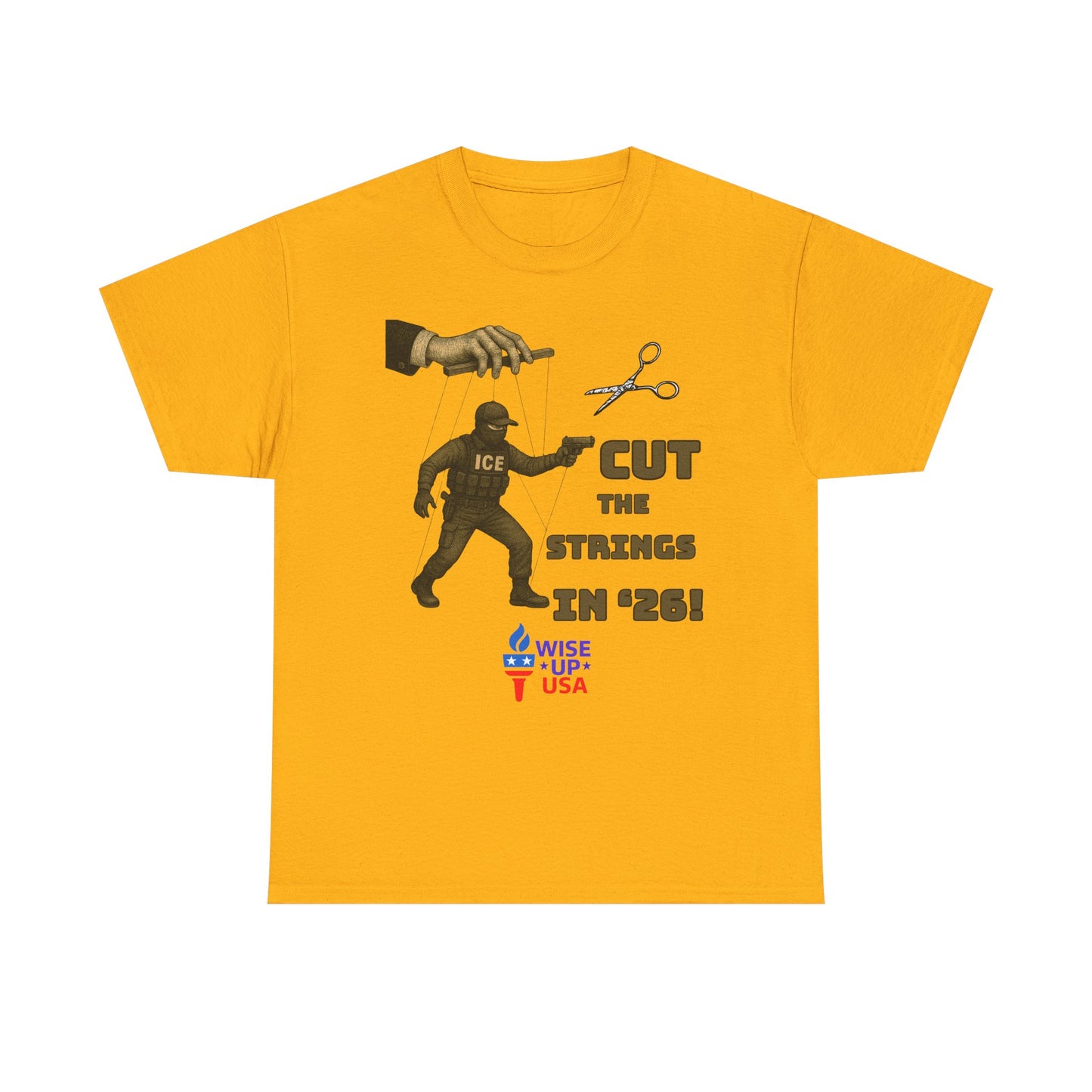 Cut the Strings in '26 Design, Midterm Election Shirt, Election Day Apparel, USA Pride Tee, Gift for Activists, Unisex Heavy cotton tee
