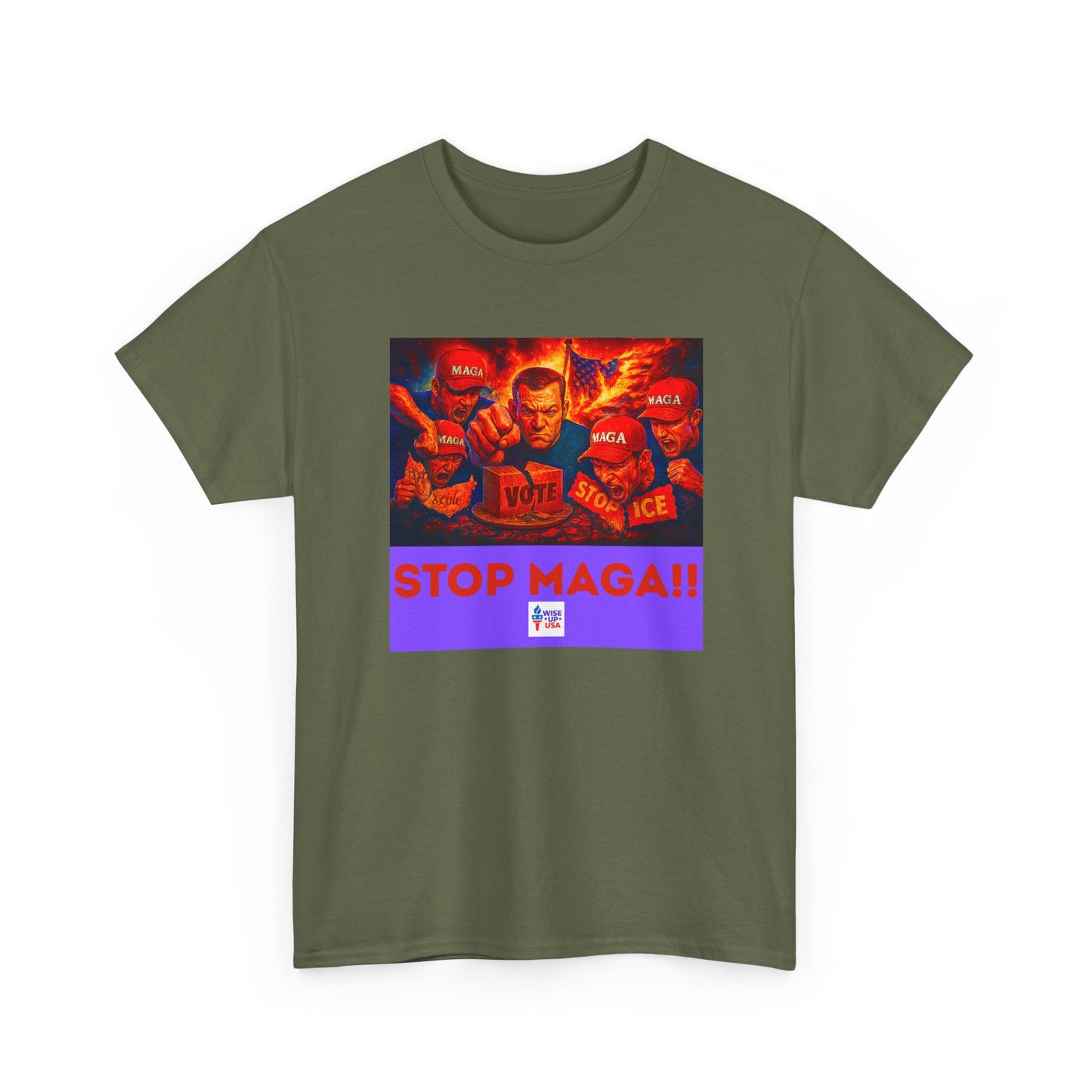 STOP MAGA '26 Unisex Heavy Cotton Tee - Election Day Apparel, Stop Trump - Gift for Activists, Midterm 26 - Rid of Republicans, Stop ICE,