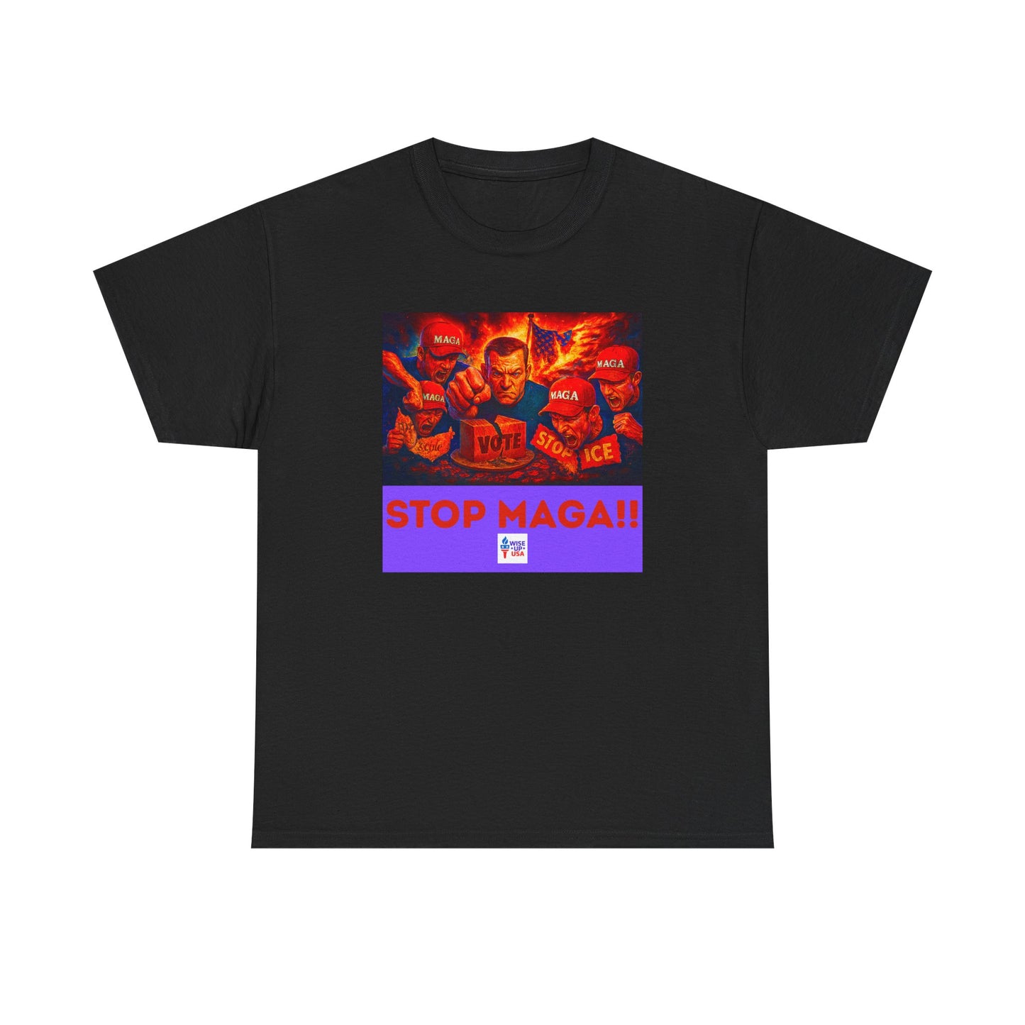 STOP MAGA '26 Unisex Heavy Cotton Tee - Election Day Apparel, Stop Trump - Gift for Activists, Midterm 26 - Rid of Republicans, Stop ICE,