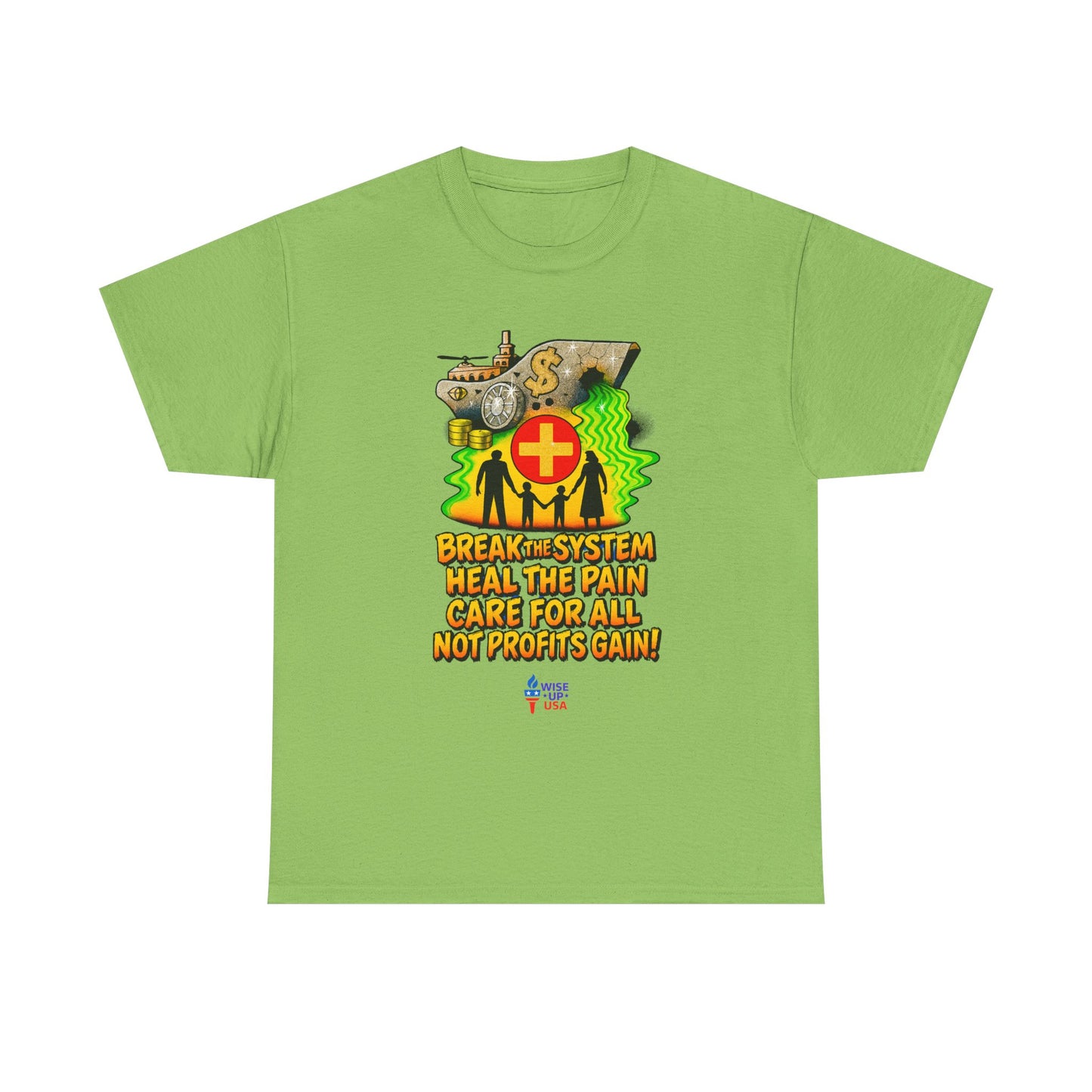 Unisex Heavy Cotton Tee with Care for All '26, Design, Election Day Apparel, Revolution, Gift for Activists, Midterm 26, Health Insurance