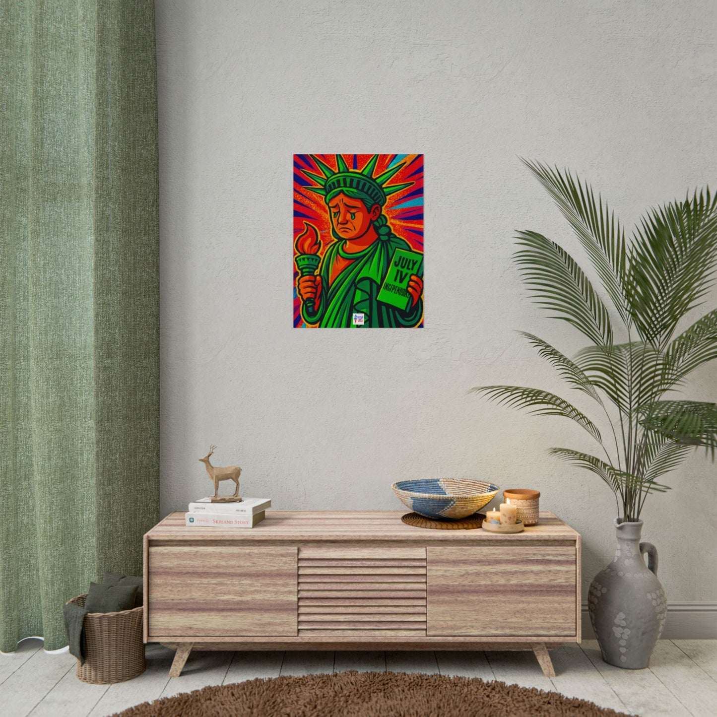 Colorful Protest Art Poster, Trump Shamed Statue of Liberty, Activism Wall Art, Educational Prints, Gift for Teachers and Students