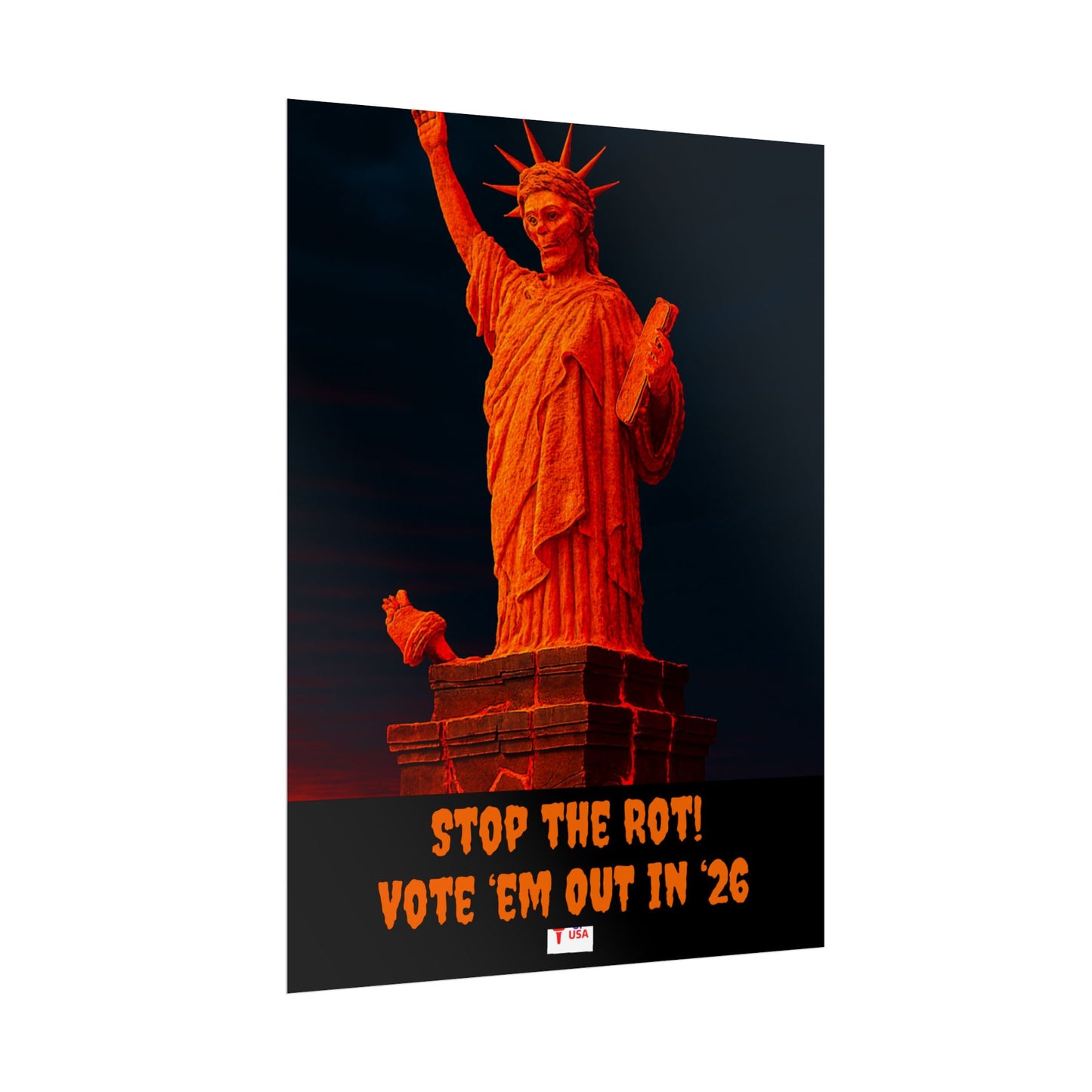 Colorful Protest Art Poster, Mold Rot Statue of Liberty, Activism Wall Art, Political Activist Prints, Vote Congress OUT, Midterms