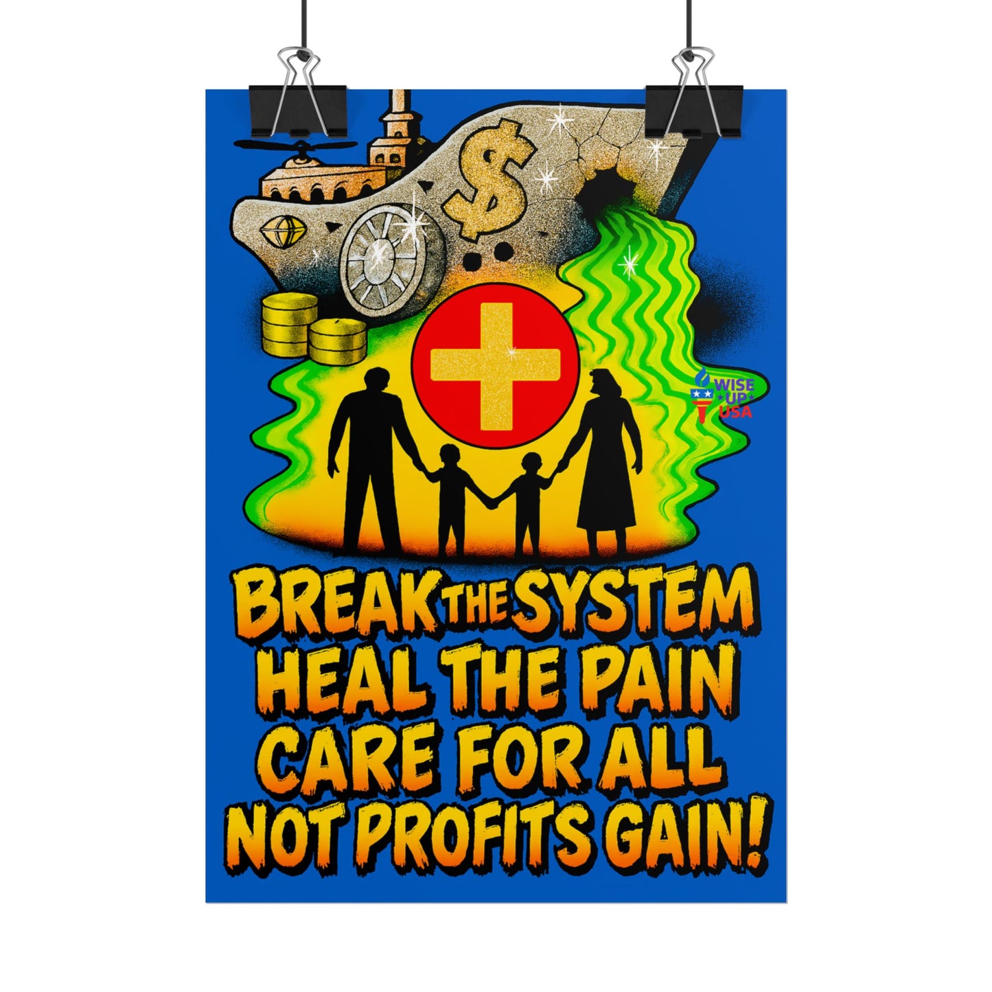 Colorful Protest Art Poster, Care for ALL in 26, Activism Wall Art, Political Prints, Universal Health Care, Midterm Elections, oust elite