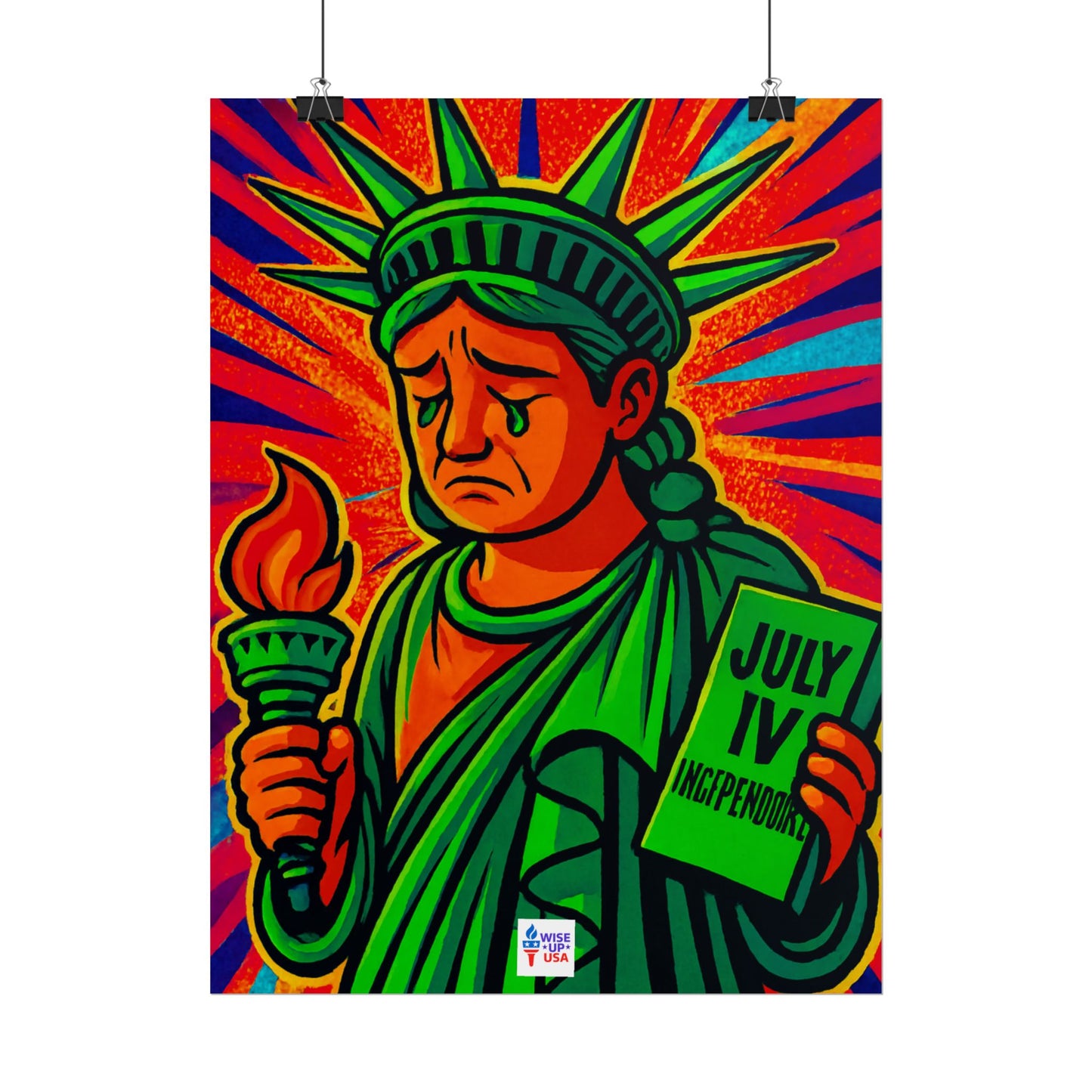 Colorful Protest Art Poster, Trump Shamed Statue of Liberty, Activism Wall Art, Educational Prints, Gift for Teachers and Students