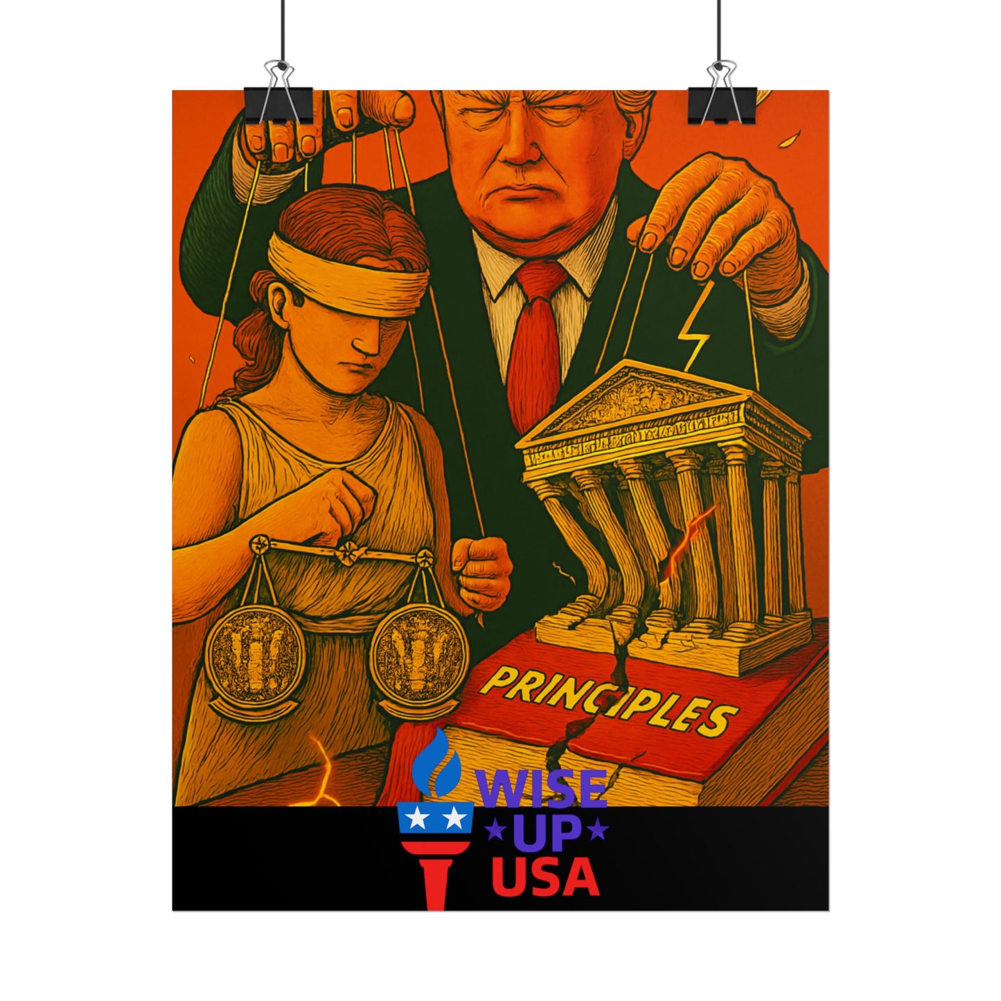 Protest Poster, Supreme Court Puppets Design, Activist Wall Art, Bold Political Message, Dorm Room Decor, Office Art, Election Season Sign